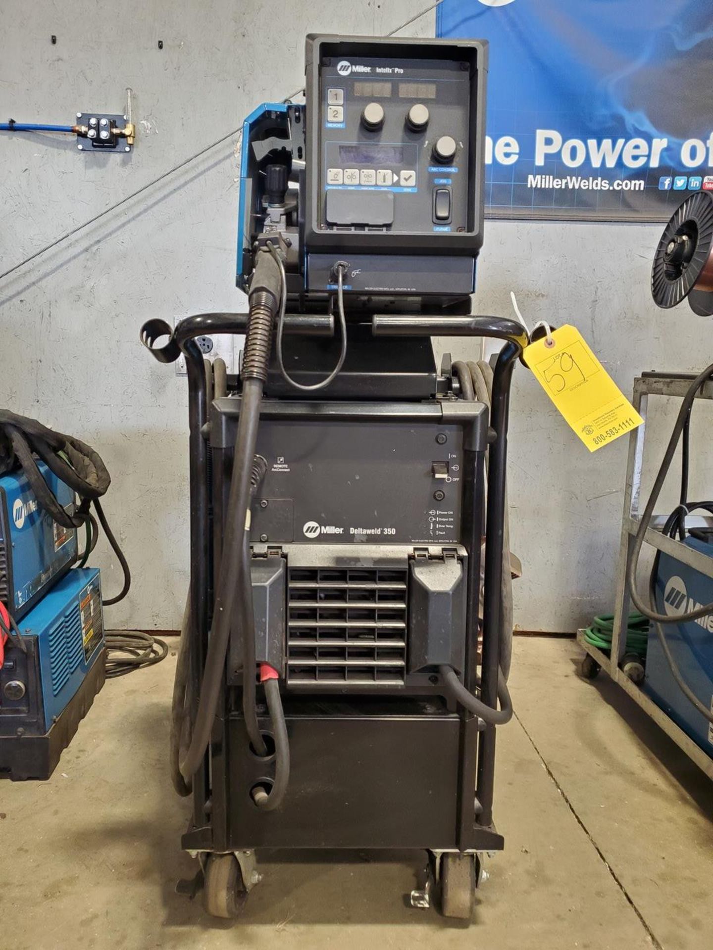 Miller DeltaWeld 350 Mig Runner W/ Intellix Pro Feeder 208-230/460V, 3PH, 425/350/300A