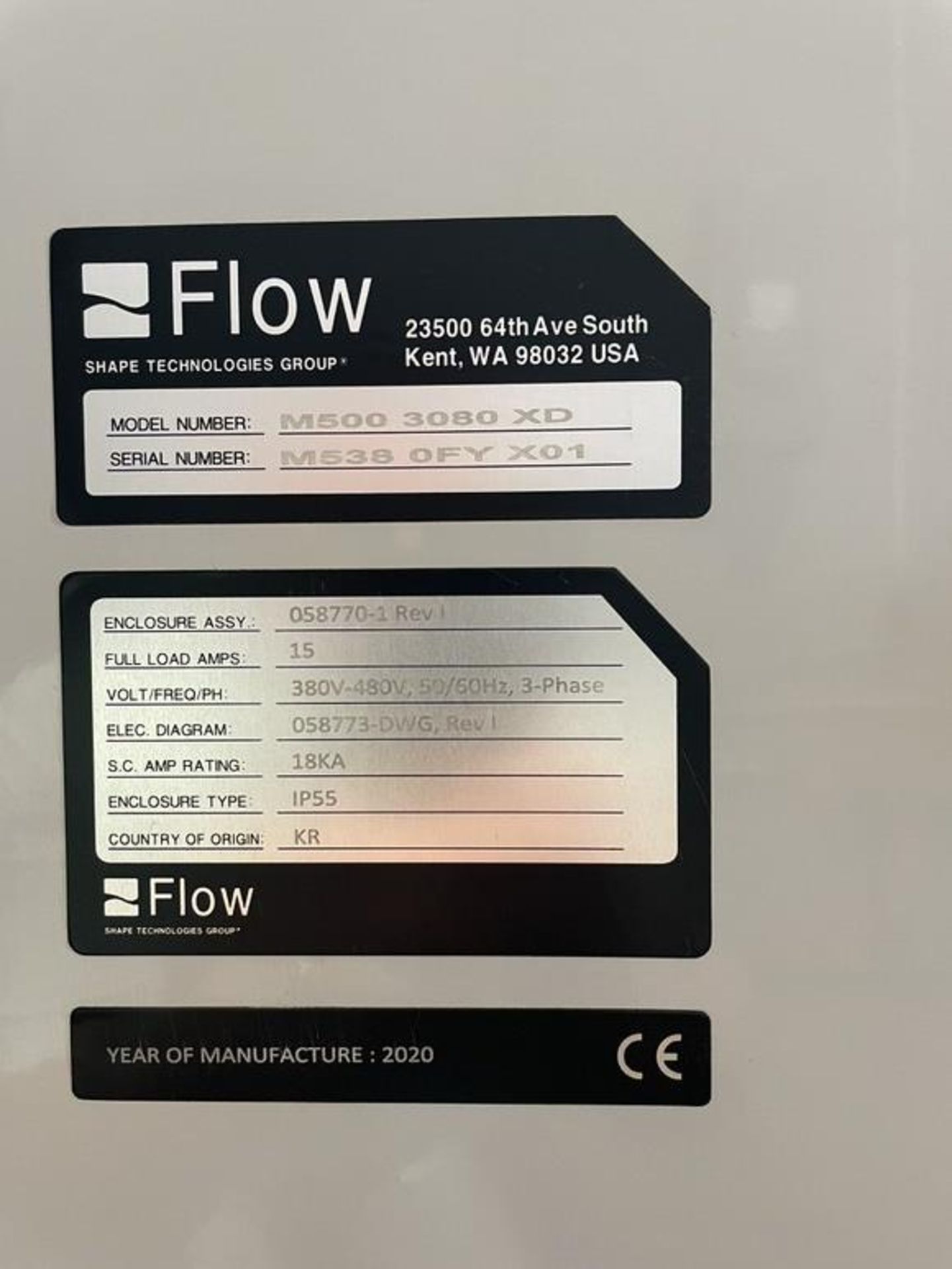 2020 Flow M500 3080 XD Water Jet Cutting Machine - Image 45 of 45