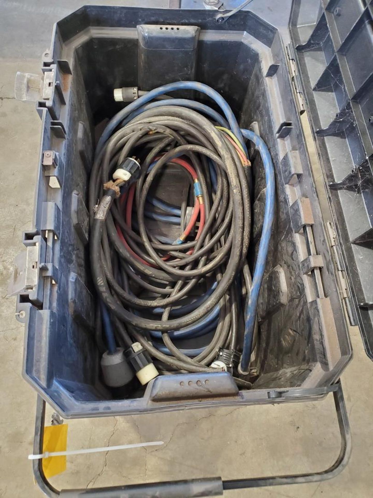 Assorted Welding Extension Cords 220 & 480V; W/ 37" Stanley Rolling Job Box - Image 7 of 7