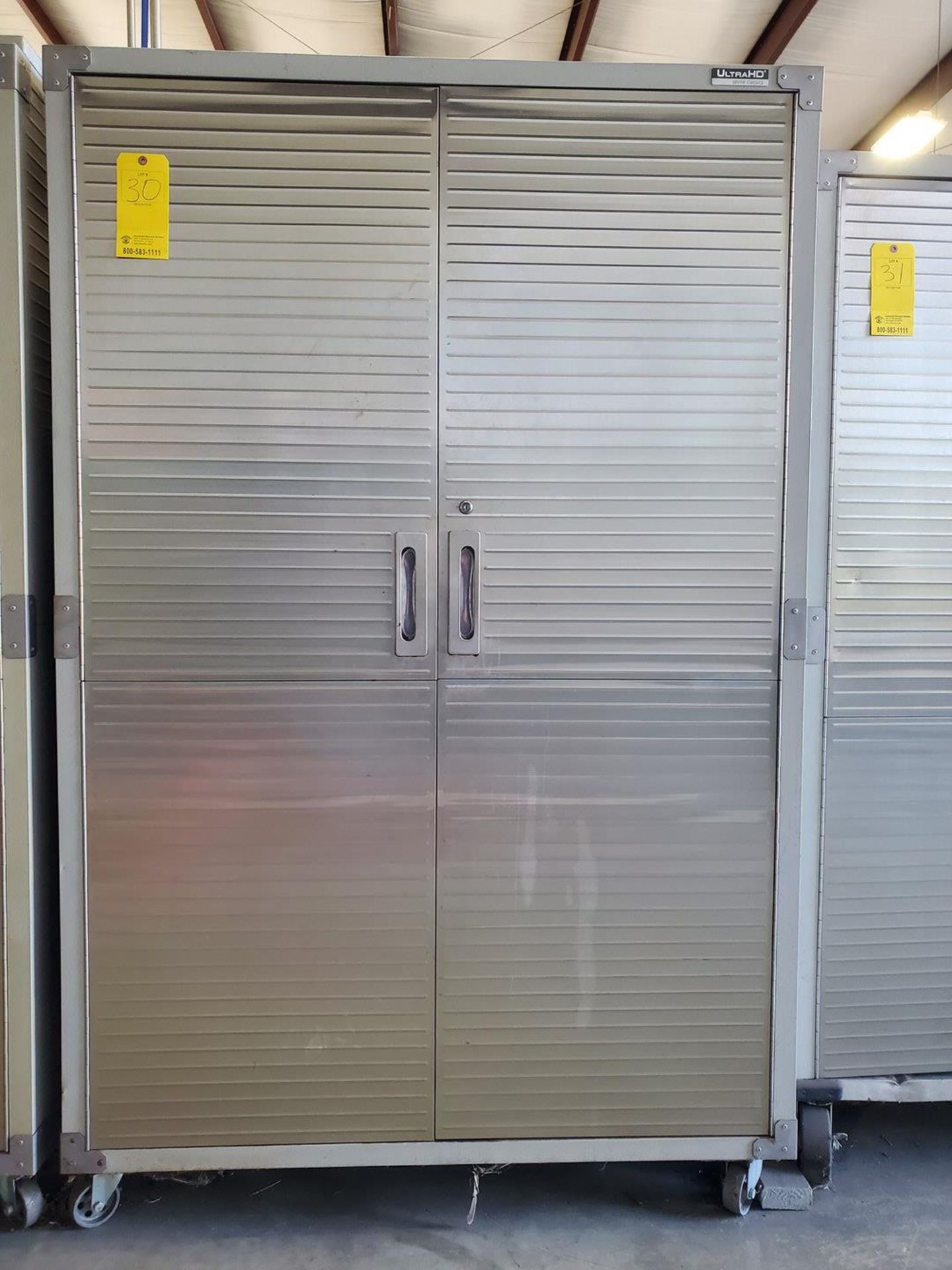 Ultra HD Rolling Matl Locker 48" x 24" x 75-1/2"H; W/ Cleaning Supplies