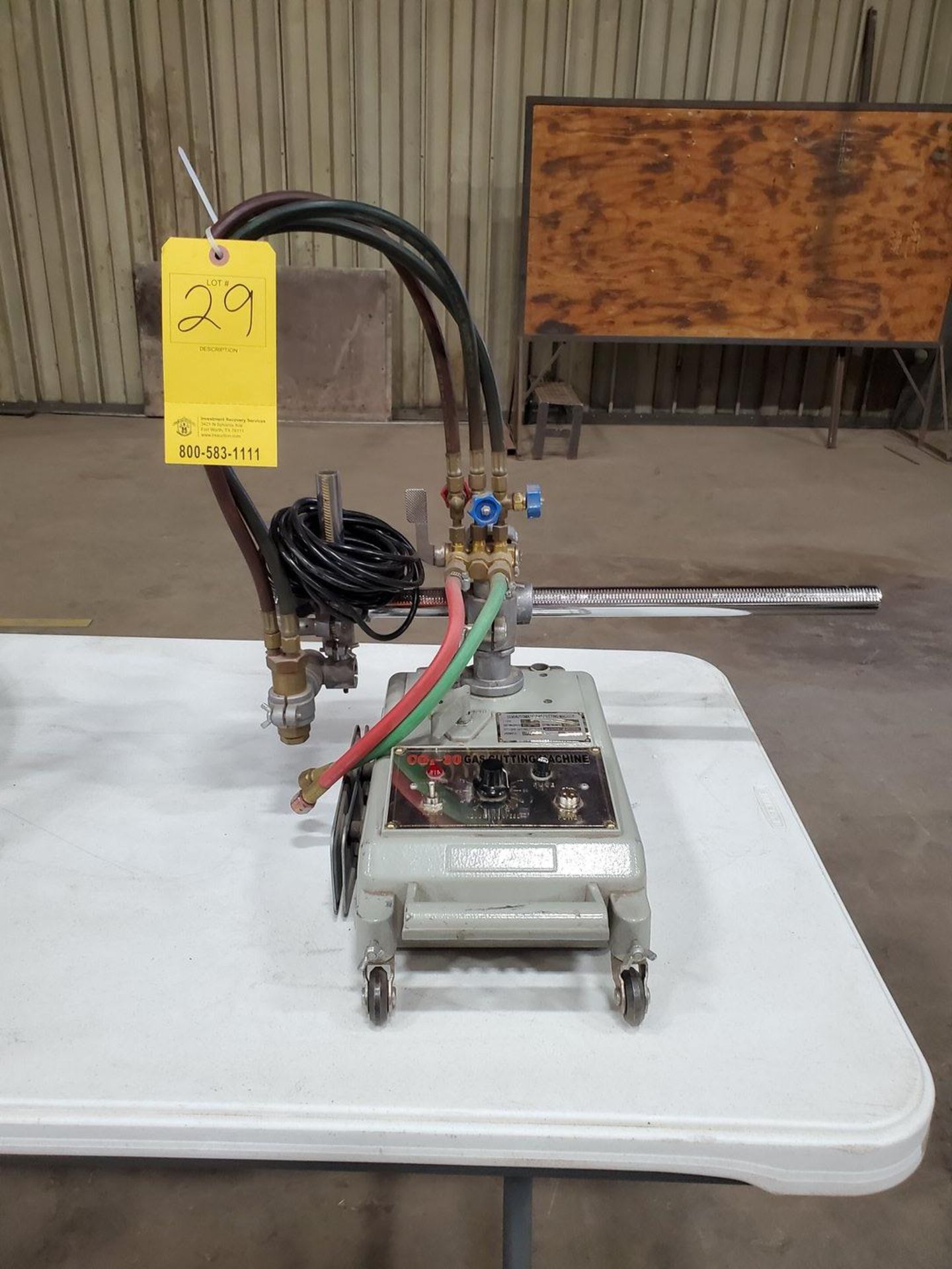 2019 CG1-30 Semiautomatic Gas Cutting Machine 220V, 50HZ; Cutting Speed: 50-70mm/min.; Cutting