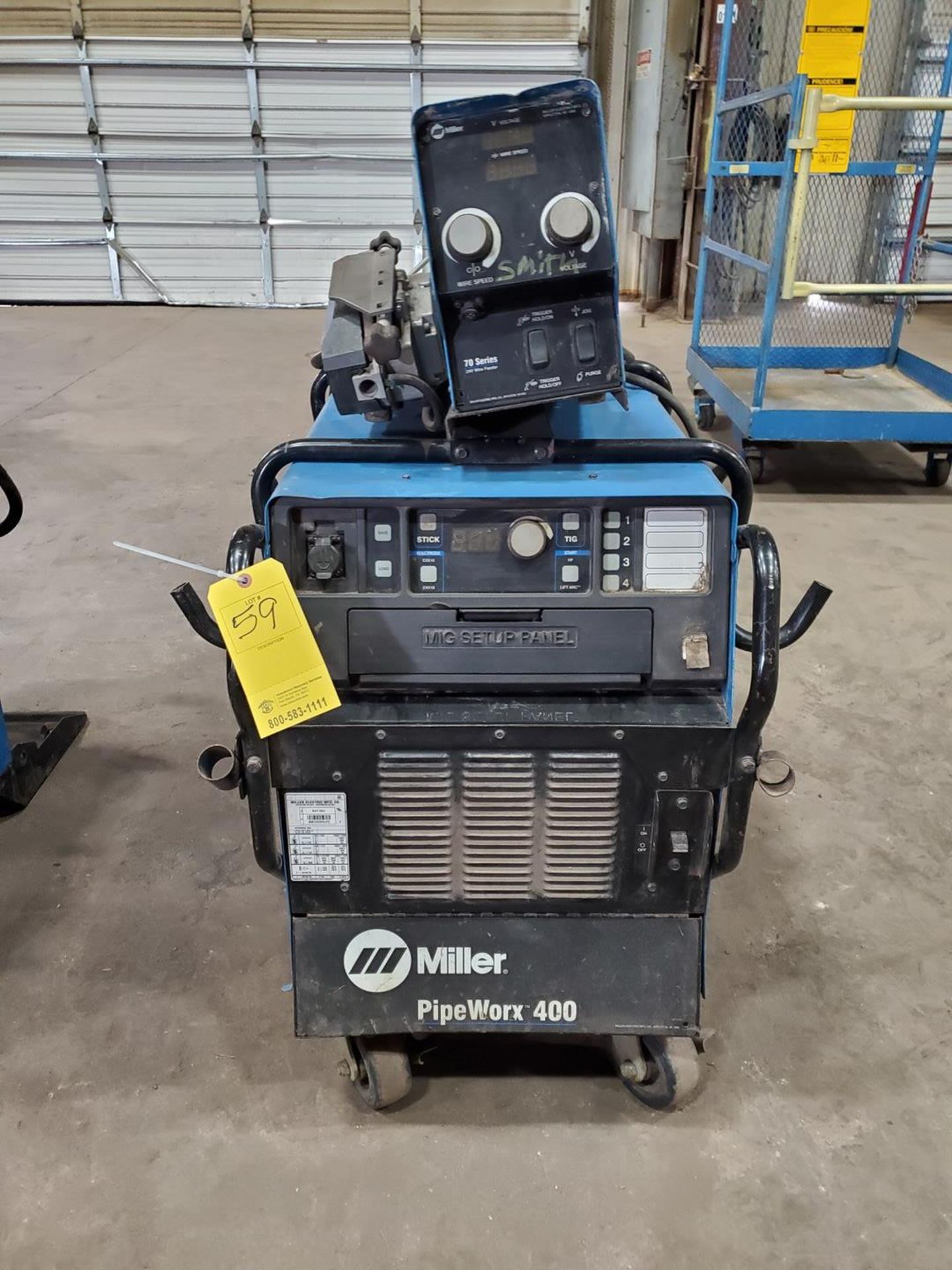 Miller Pipeworx 400 Mult-Processing Welder 230/460V, 1/3PH, 50/60HZ; W/ 70 Series Wire Feeder