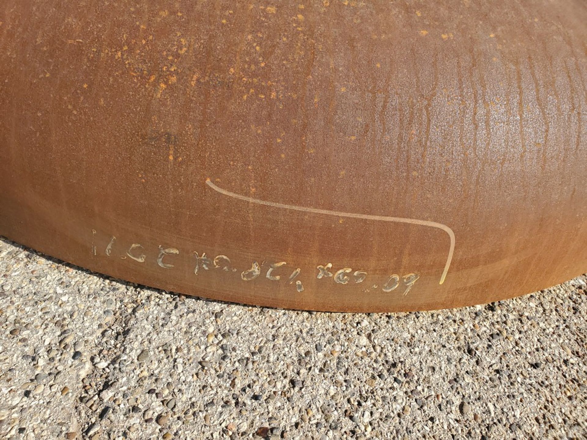 (9) Tank Heads 60"O.D x 1/2"Thk; W/ Sheet Metal, 96" x 58-1/2"; W/ Cut-Off Matl. - Image 4 of 7