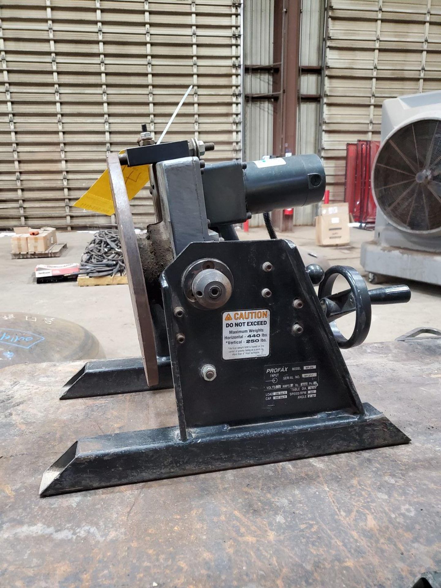 Profax WP-250 Positioner 115V, 1PH, 50/60HZ, Table Dia: 13.75", Cap: 440lbs, Speed/RPM: 0-5 - Image 5 of 7