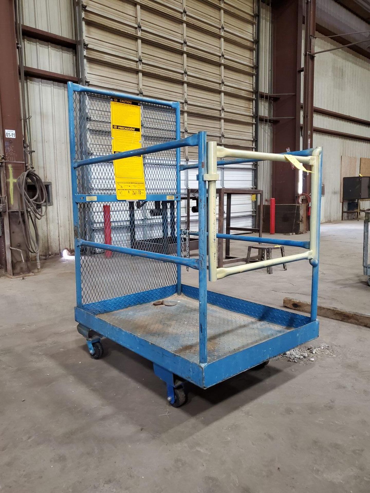 Rolling Forklift Manlift Platform 48" x 36" x 69-1/2"H - Image 3 of 5