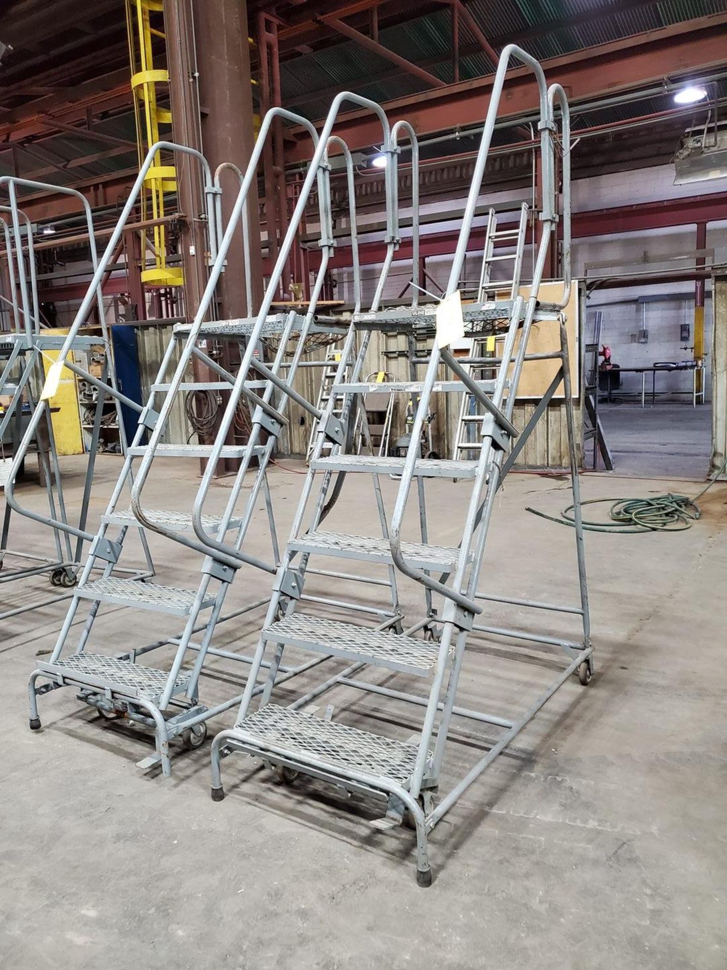 (2) 6-Step Rolling Platform Staircases 450lbs Cap. - Image 3 of 3