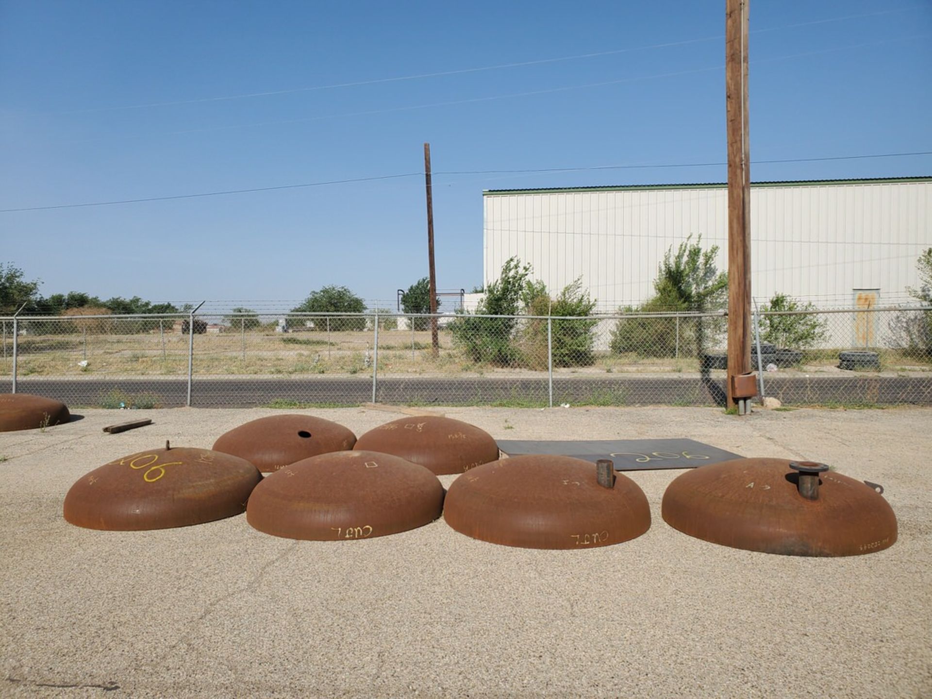 (9) Tank Heads 60"O.D x 1/2"Thk; W/ Sheet Metal, 96" x 58-1/2"; W/ Cut-Off Matl. - Image 6 of 7