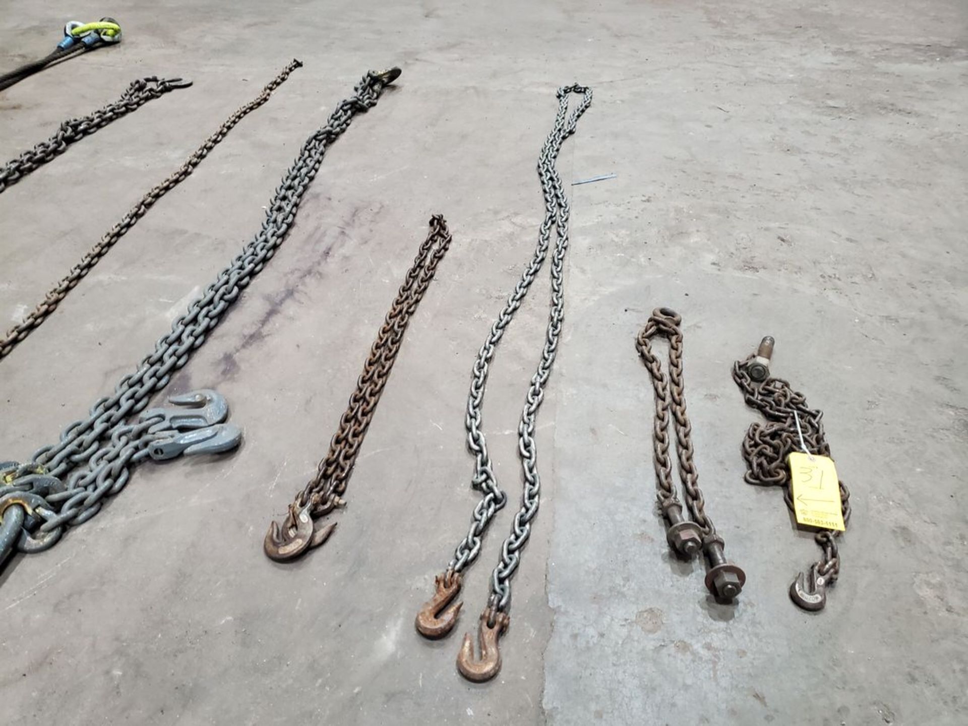 Assorted Lifting Chains & Clamps 6-Ton Cap. & Other - Image 8 of 9