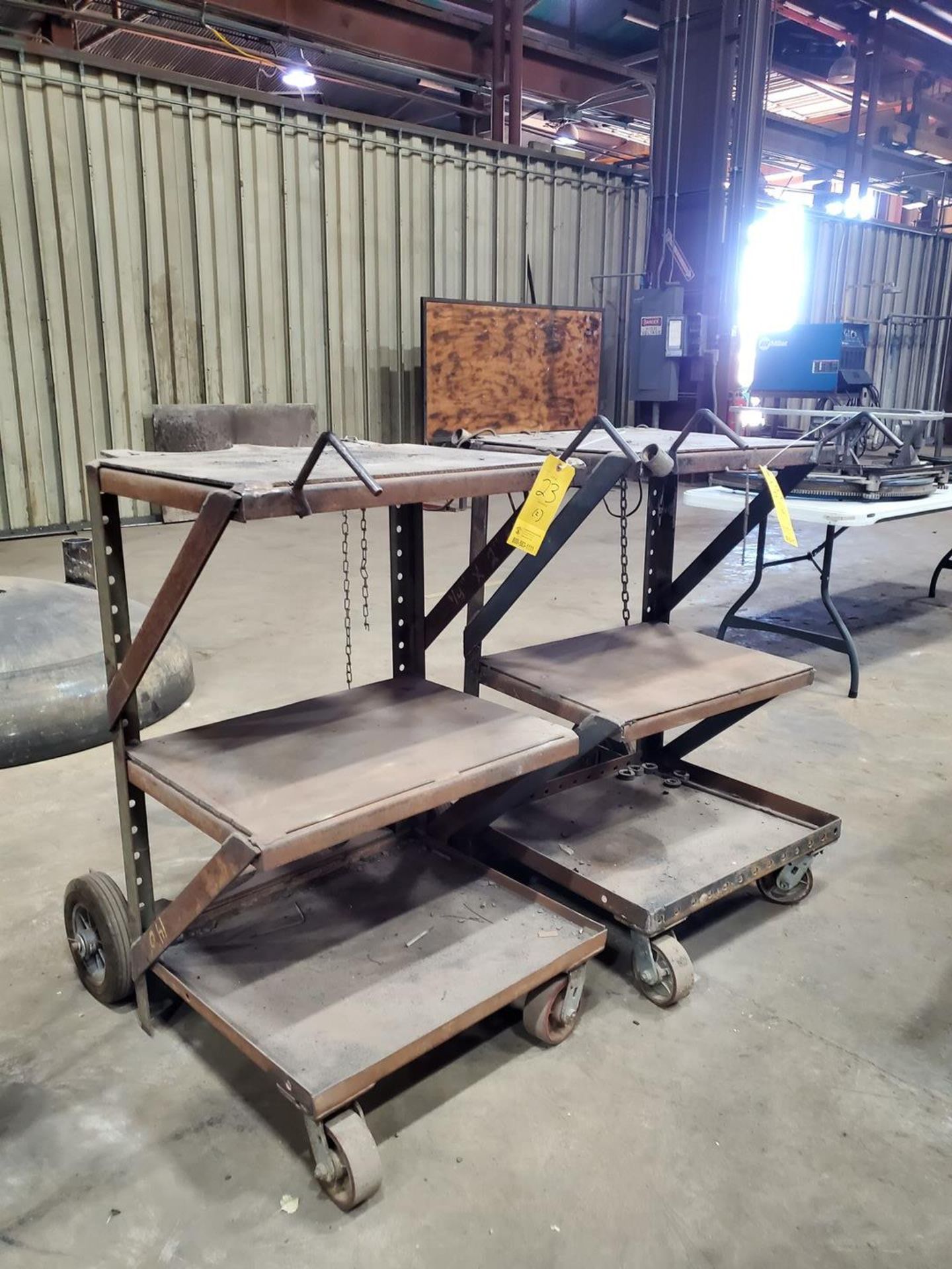 (2) 3-Tier Rolling Material Carts - Image 2 of 4