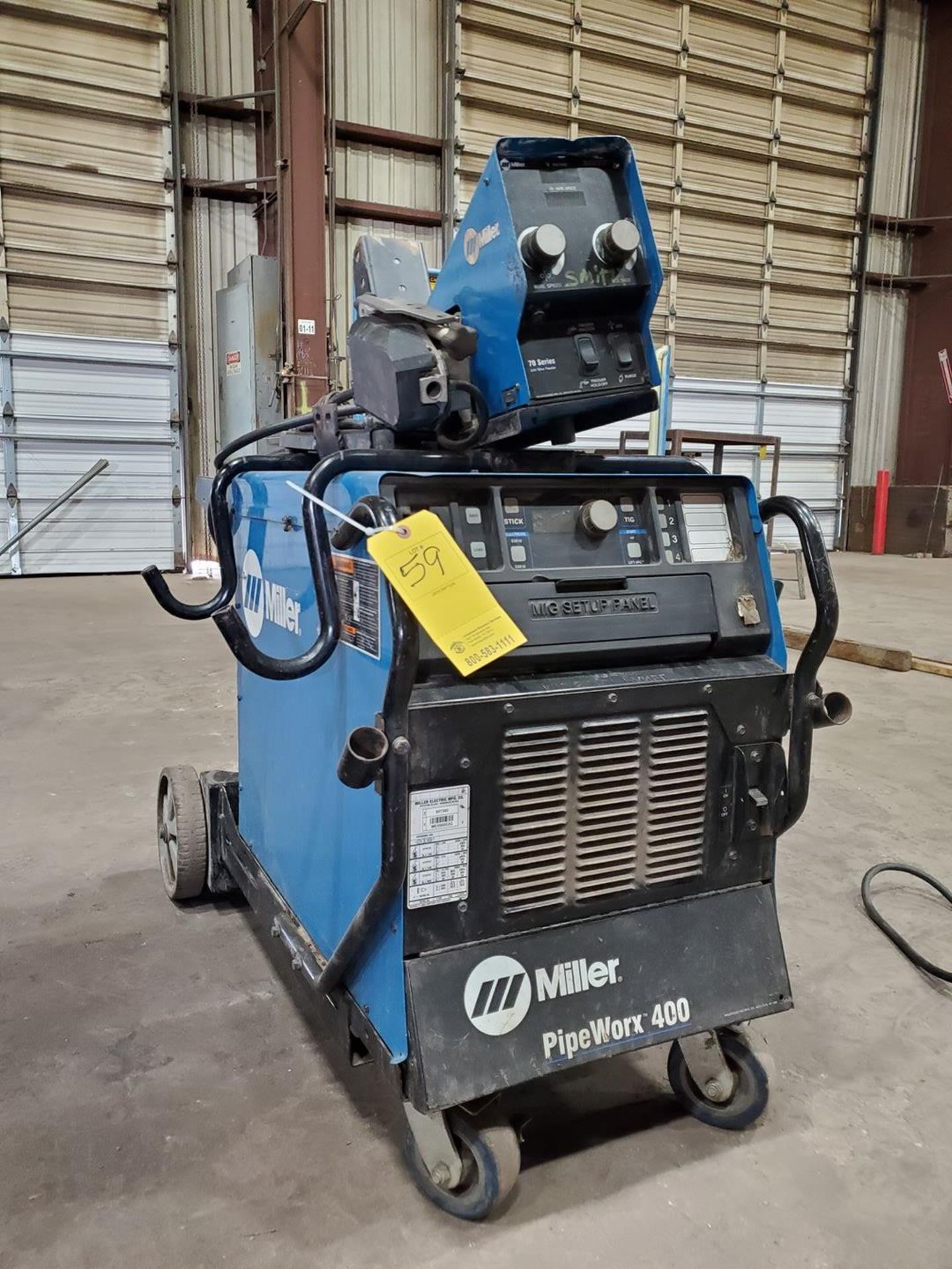 Miller Pipeworx 400 Mult-Processing Welder 230/460V, 1/3PH, 50/60HZ; W/ 70 Series Wire Feeder - Image 2 of 7