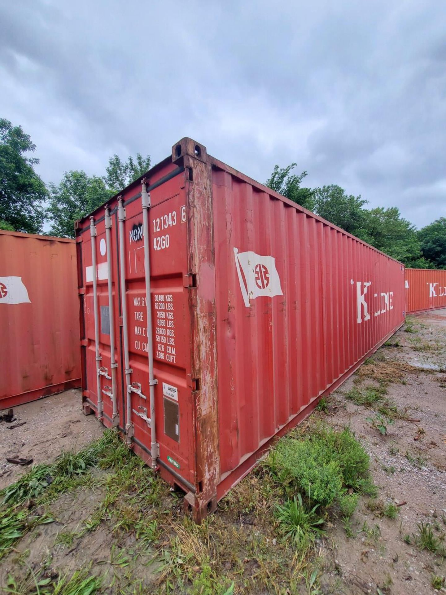 K-Line Shipping Container, Dims: 40'L x 8'W x 8'6'H; W/ Cooler Contents; To Include But Not