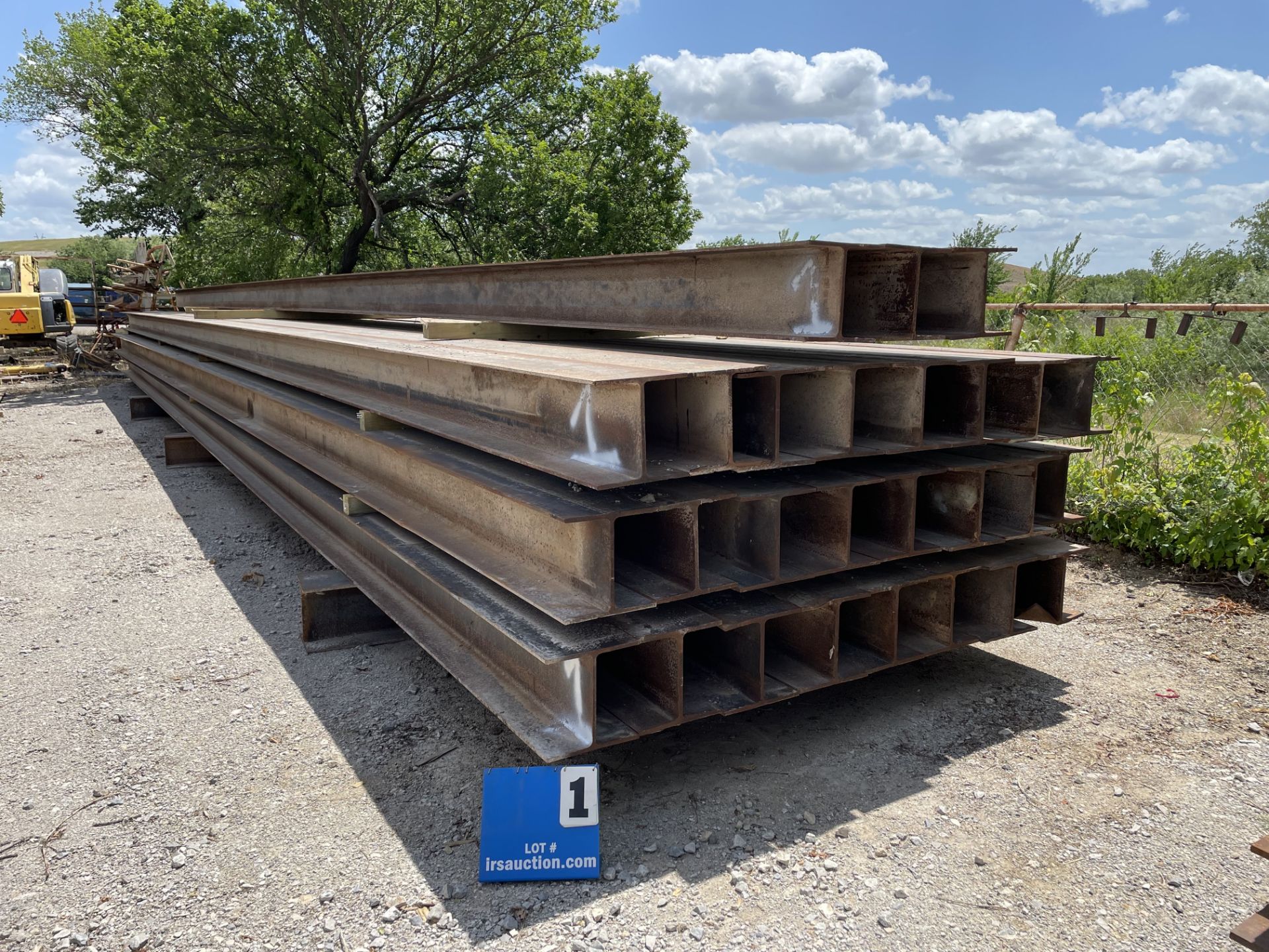 (27) I BEAMS, APPROX: 12" WIDE FLANGE X 53 LBS PER FT X 60' LONG W/ CERTS