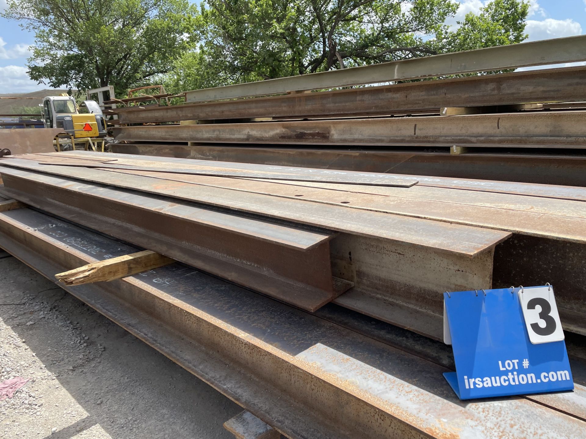 (10) I BEAMS, APPROX: (8) 12" WIDE FLANGE X 23' LONG, (1) 12" WIDE FLANGE X 19' LONG, (1) 10" WIDE - Image 3 of 5