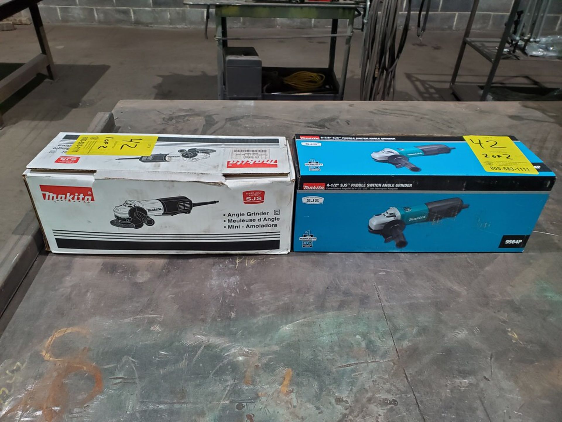 Makita (2) Angle Grinders (1) 6", (1) 4-1/2", 120V, 60HZ