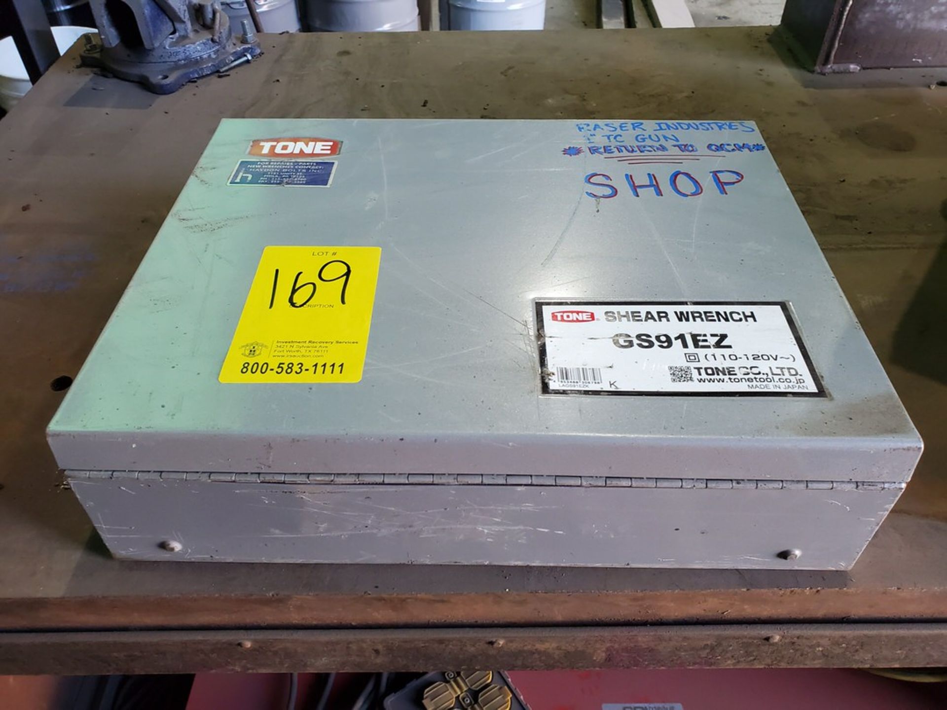 Tone GS91EZ Shear Wrench 110-120V, 50/60HZ, 17A, 1750W, 8101b/ft