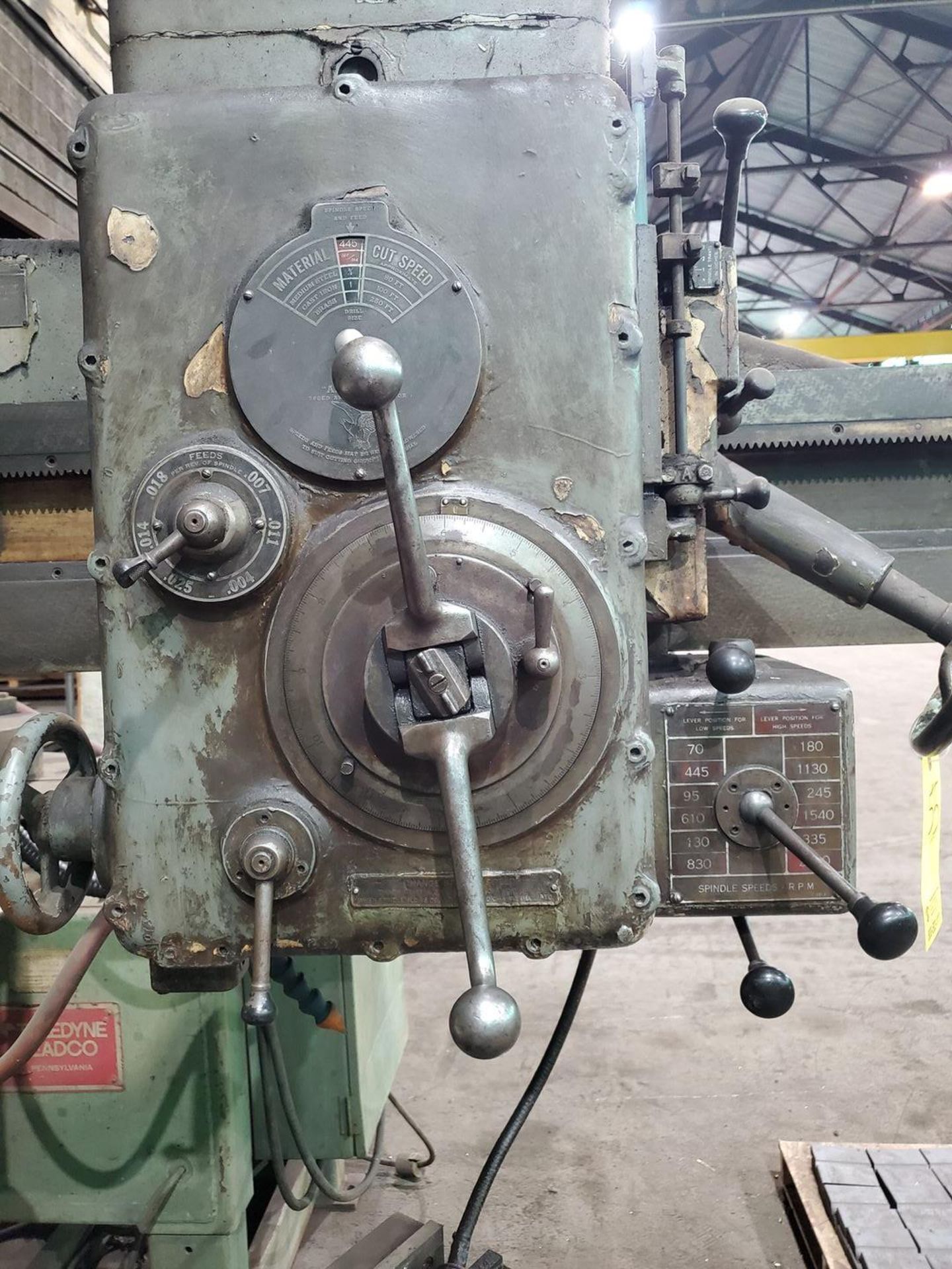 American 3' Arm 8" Column Radial Arm Drill W/ 6" Vise - Image 7 of 14