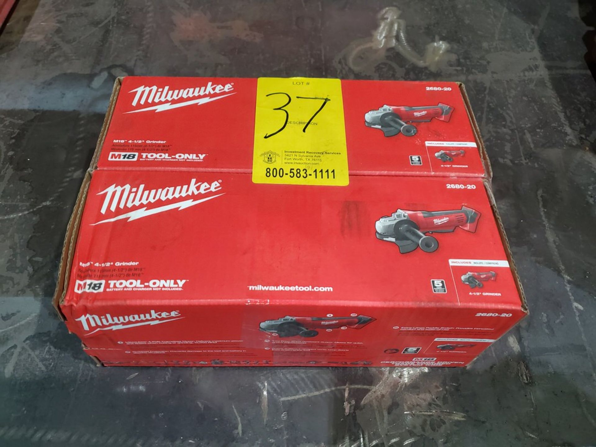 Milwaukee (2) 4-1/2" Angle Grinders M18 (Unused)