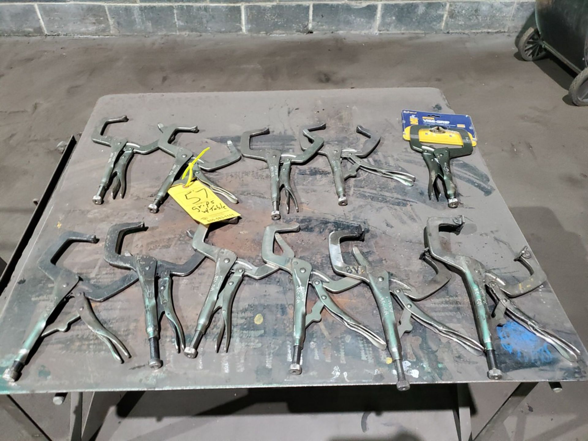 Assorted Vise Grips W/ Stl Table, 32" x 36" x 30"H - Image 3 of 4