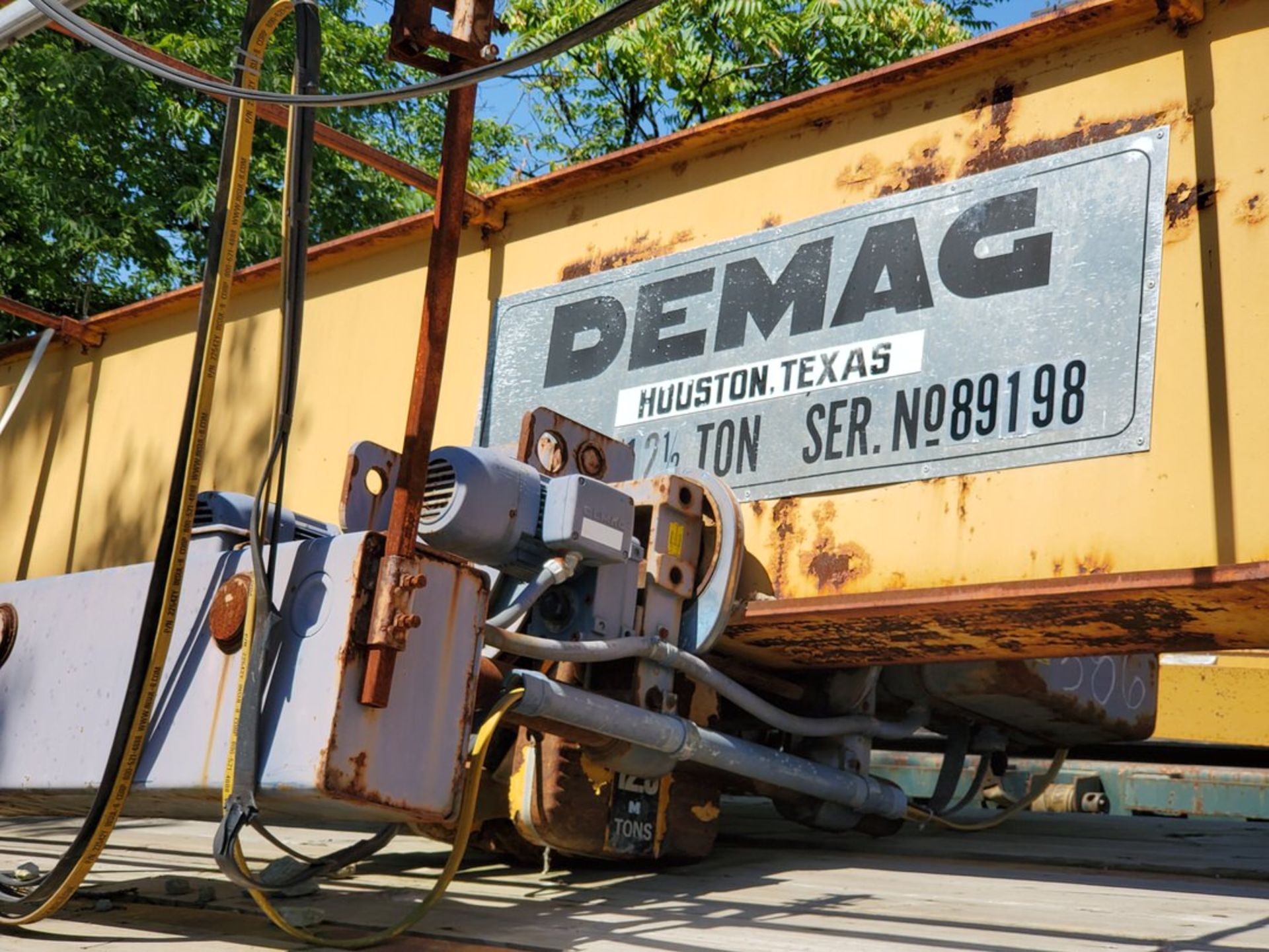DeMag 12-1/2 Ton Overhead Crane W/ Hoist, 460V; W/ Spacers; W/ New Cables & Parts - Image 8 of 19