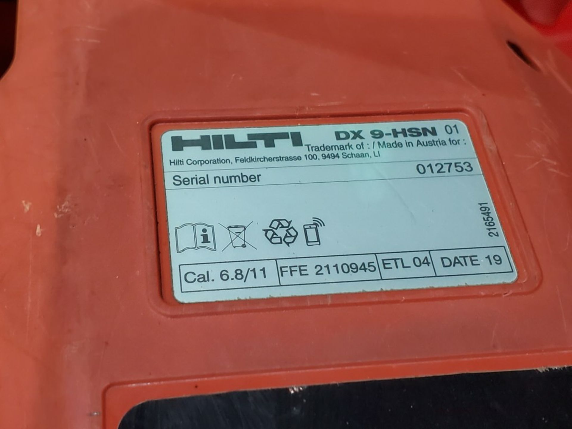 2019 Hilti DX9-HSN Digital High Productivity Nailer - Image 10 of 13