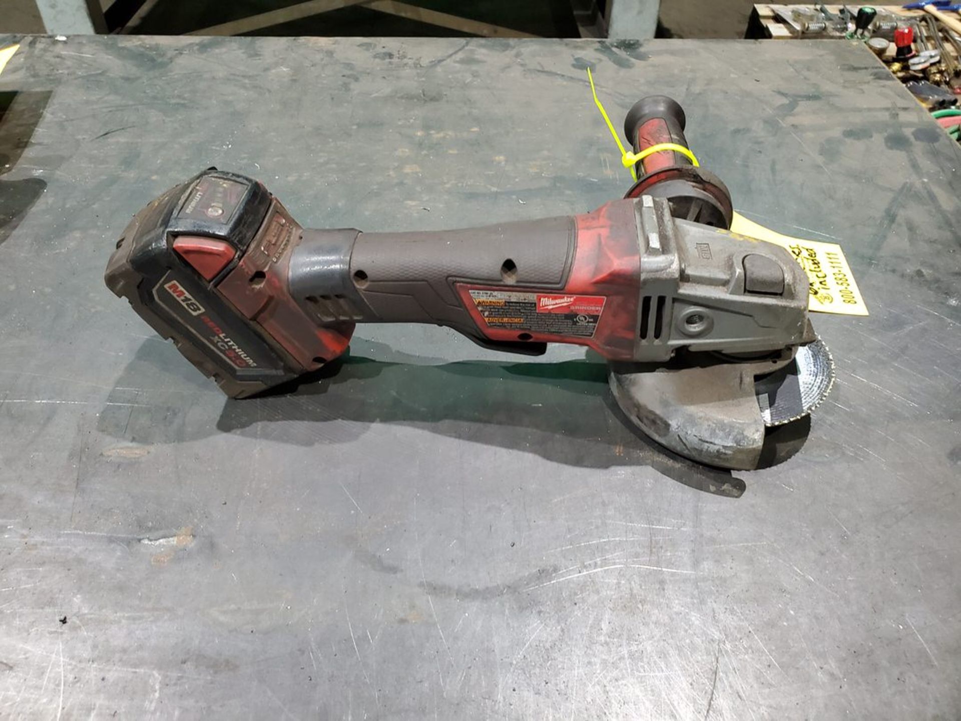 Milwaukee 4-1/2"/5" Grinder, M18; W/ (1) 18V Reciprocating Saw; W/ (3) Red M18 Lithium XC5.0 - Image 6 of 9