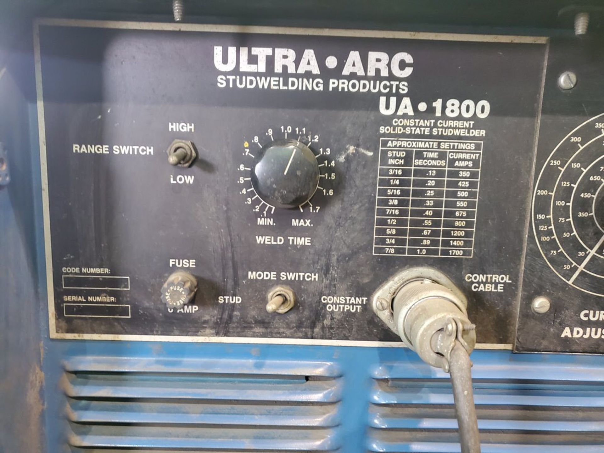 Ultra Arc UA 1800 Stud Welder 208-230/460V, 398/360/180A, 3PH, 60HZ - Image 4 of 7