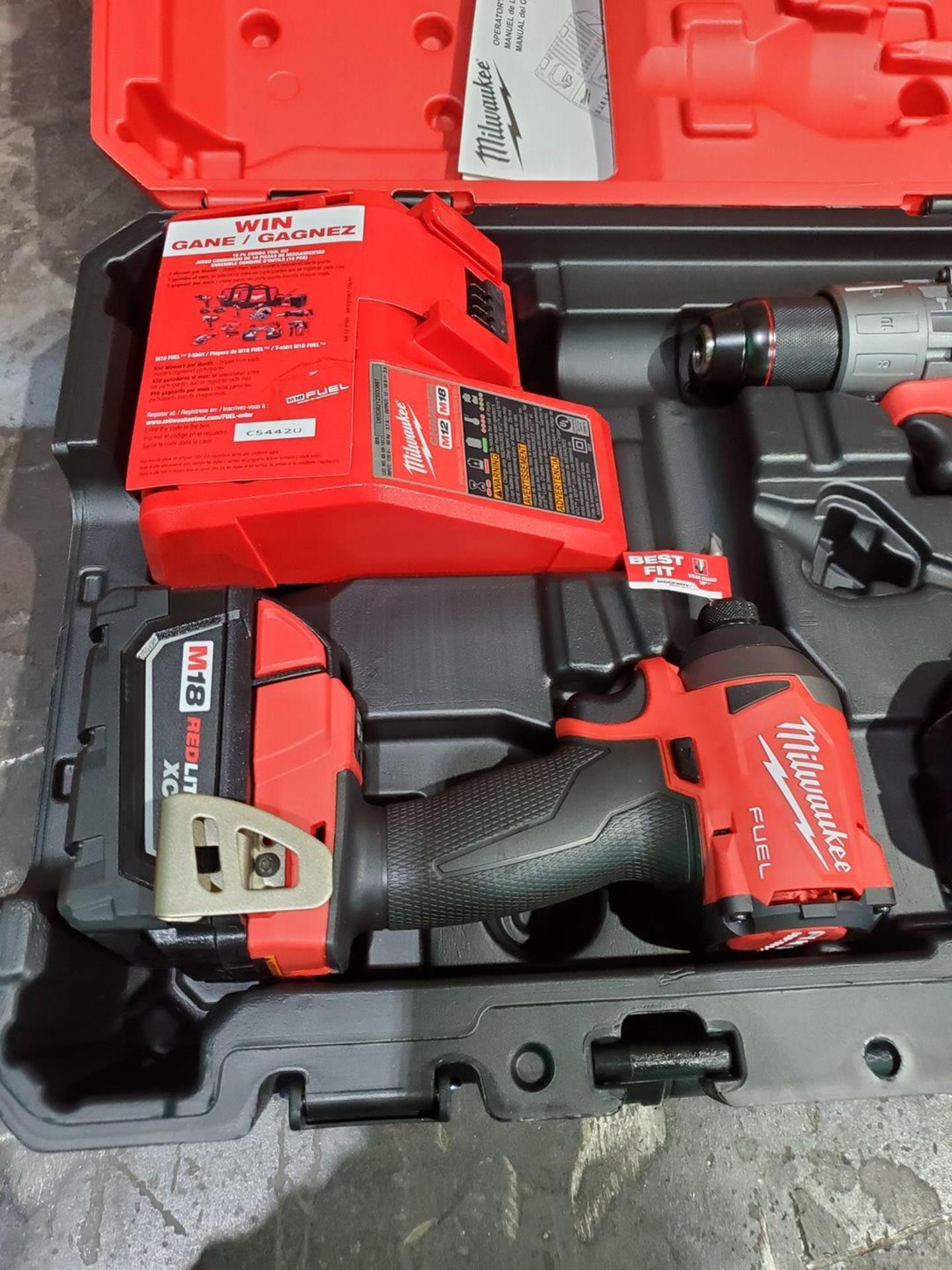 Milwaukee M18 2-Tool Hammer Drill & Impact Driver Combo Kit (Unused) - Image 6 of 10