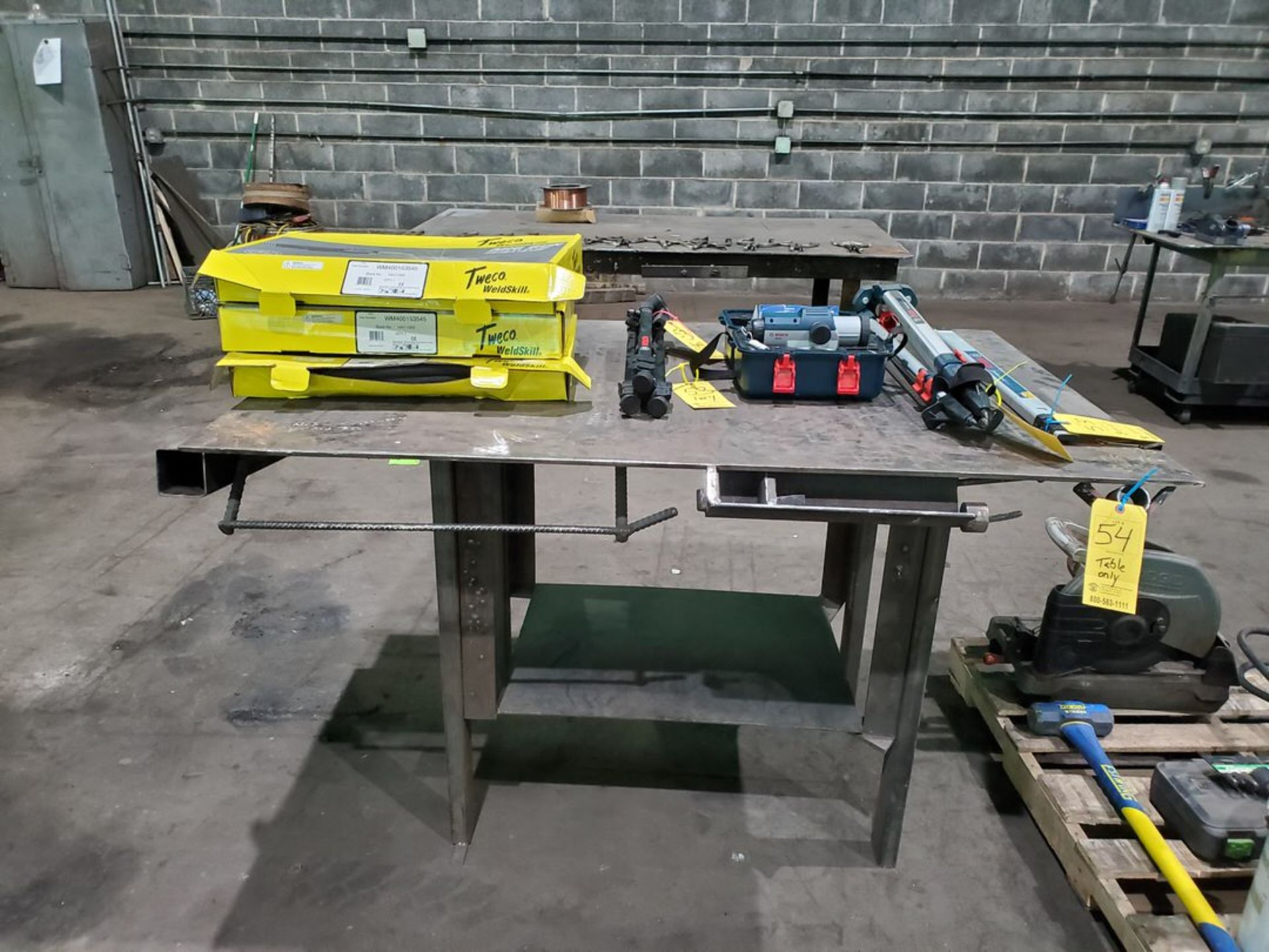 Stl Work Table 60" x 39" x 37" (Matl. Excluded)