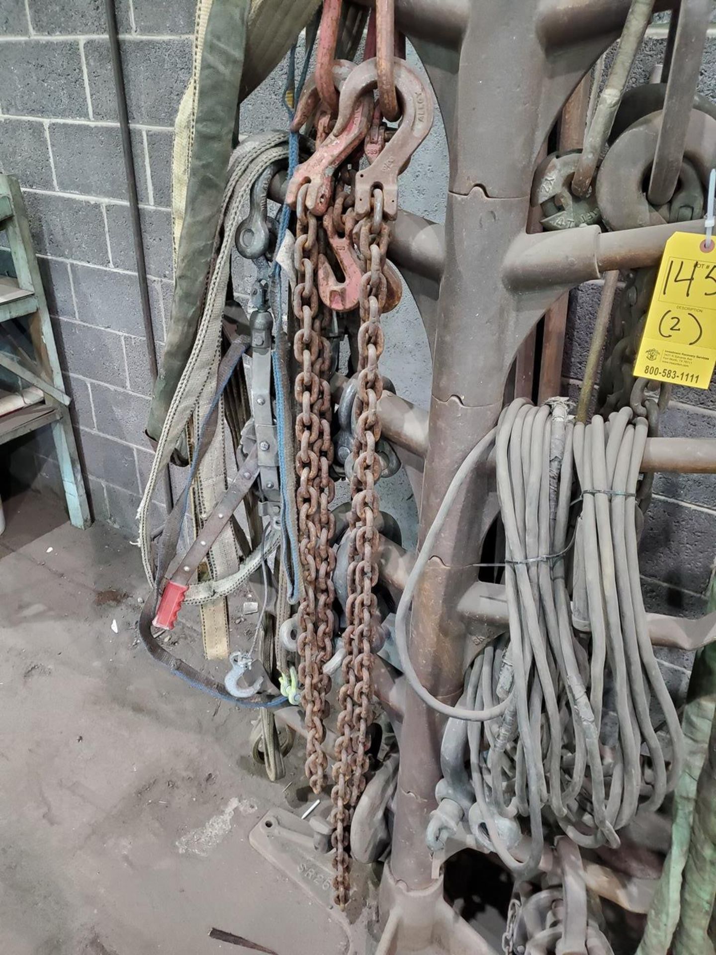 Assorted Lifting Material To Include But Not Limited To: Harnesses, Straps, Chains, Shackles, - Image 9 of 10