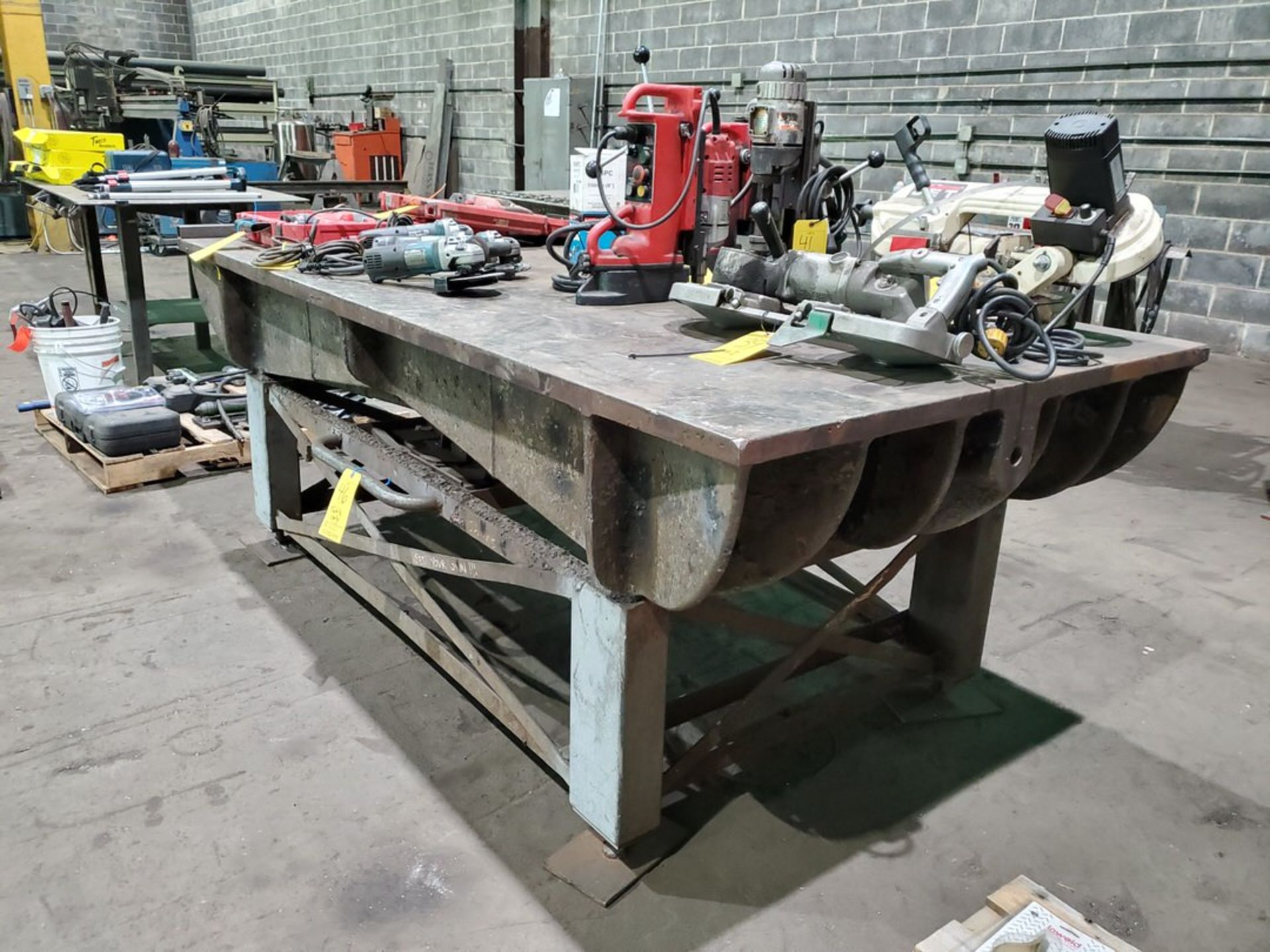 Stl Work Table 98" x 48-1/2" x 36"H (Matl. Excluded) - Image 6 of 6