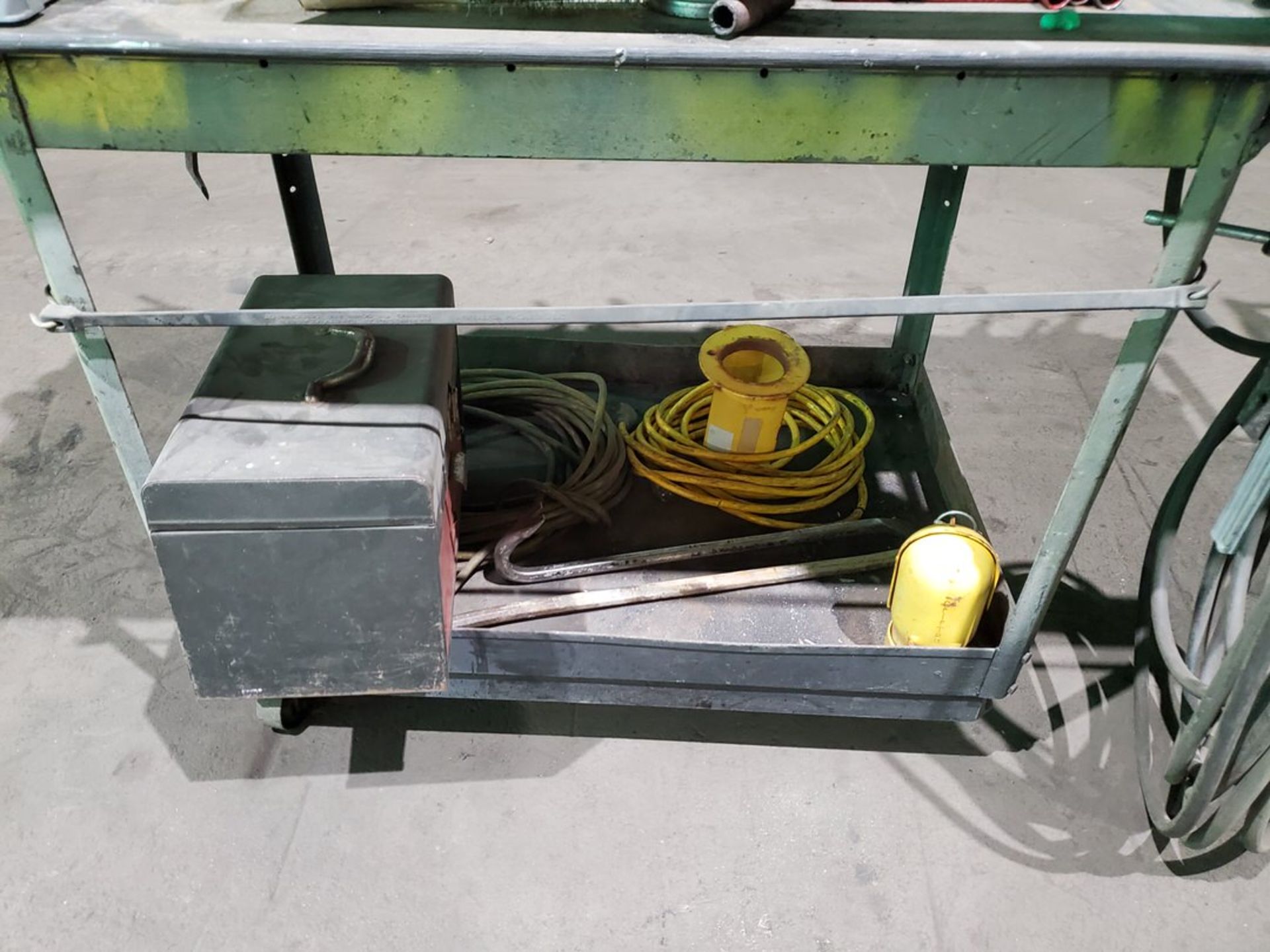 Assorted Material To Include But Not Limited To: 20 Ton Bottle Jack, Air Hoses, Crow Bars, Drill - Image 10 of 19