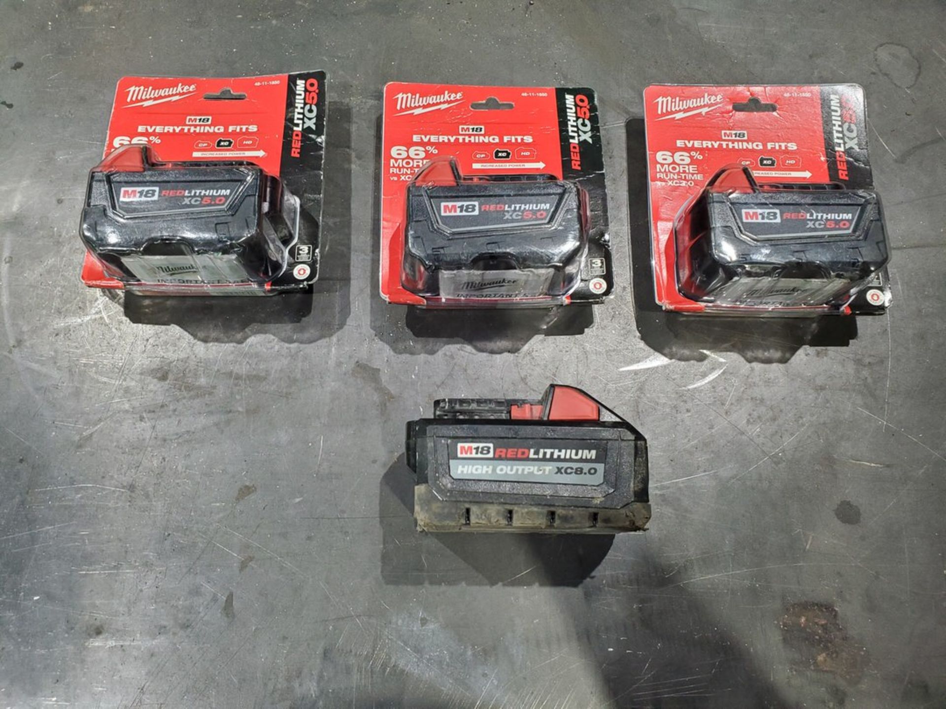 Milwaukee 4-1/2"/5" Grinder, M18; W/ (1) 18V Reciprocating Saw; W/ (3) Red M18 Lithium XC5.0 - Image 8 of 9