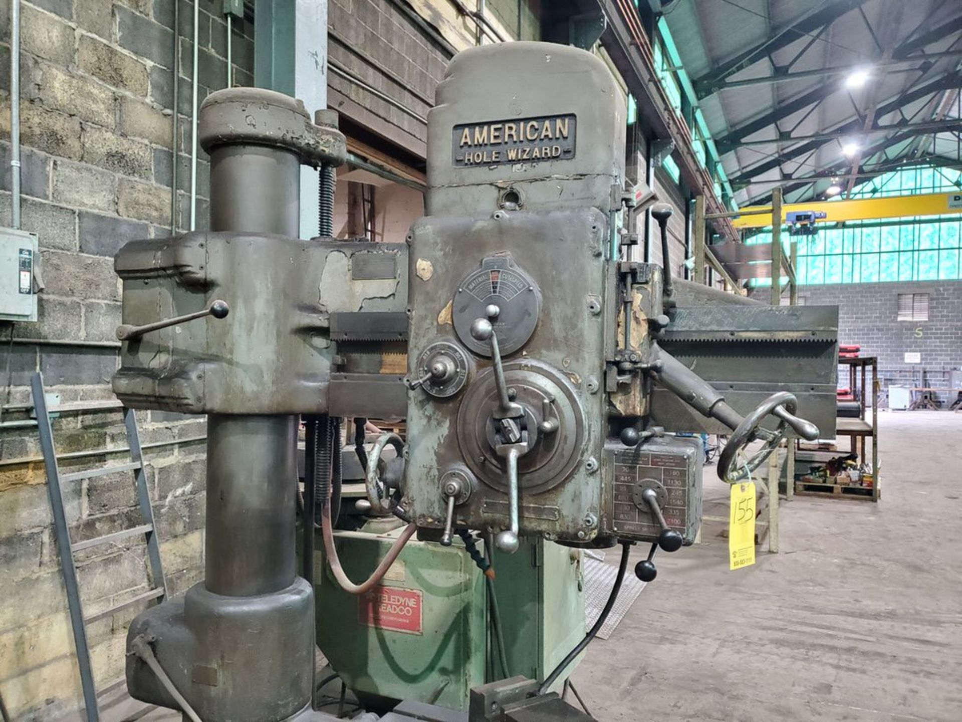 American 3' Arm 8" Column Radial Arm Drill W/ 6" Vise - Image 4 of 14