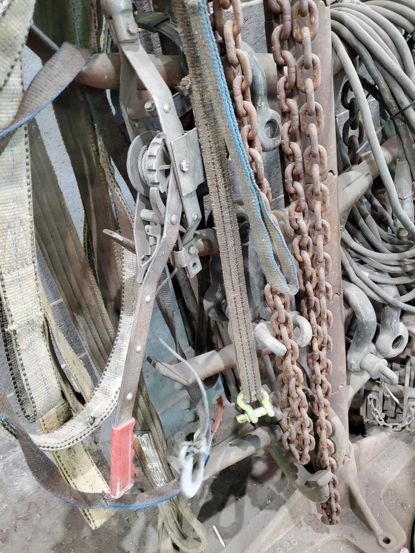 Assorted Lifting Material To Include But Not Limited To: Harnesses, Straps, Chains, Shackles, - Image 3 of 10