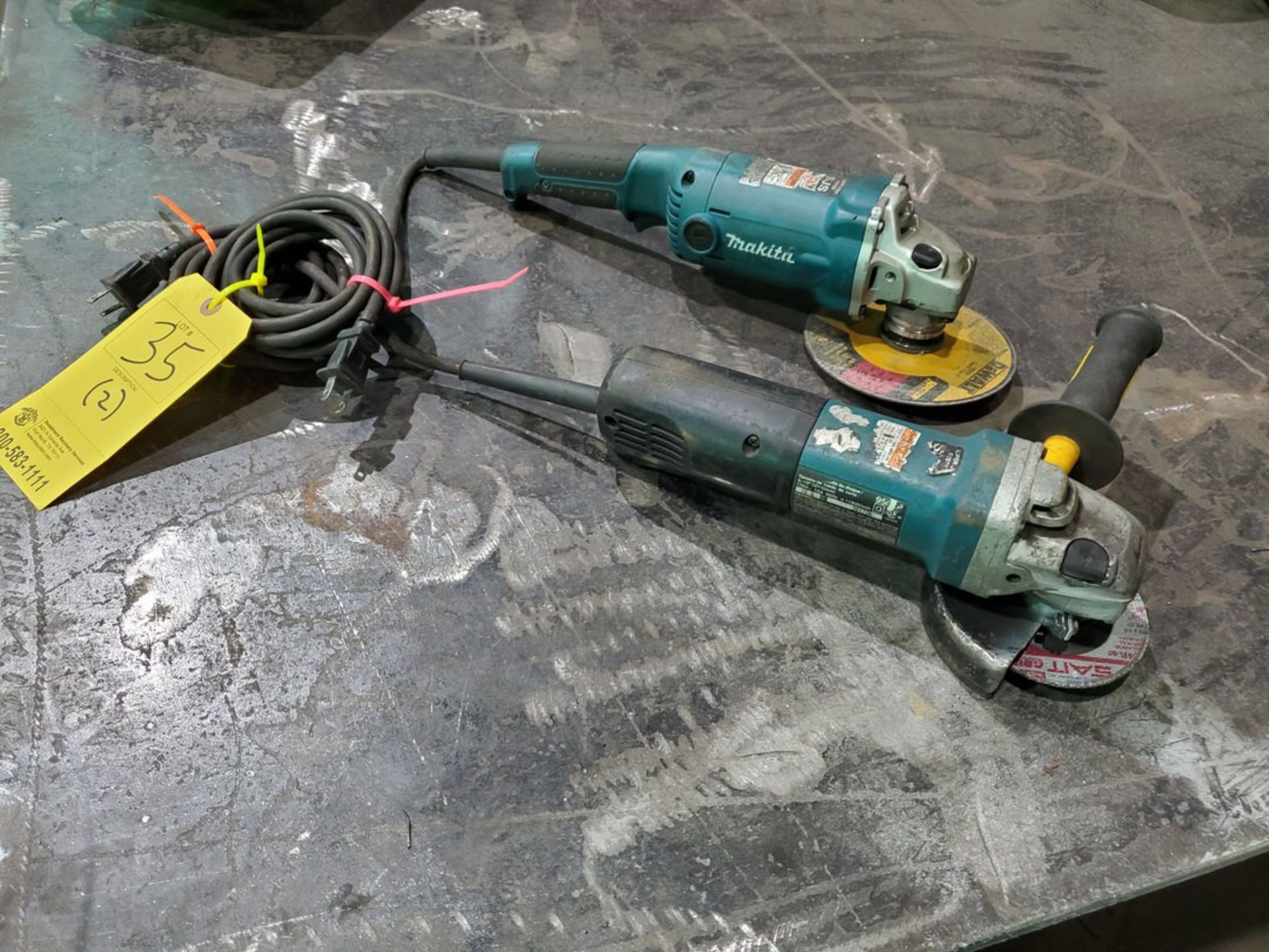 Makita (2) Angle Grinders (1) 4-1/2" & 5", 120V, 60HZ - Image 3 of 5