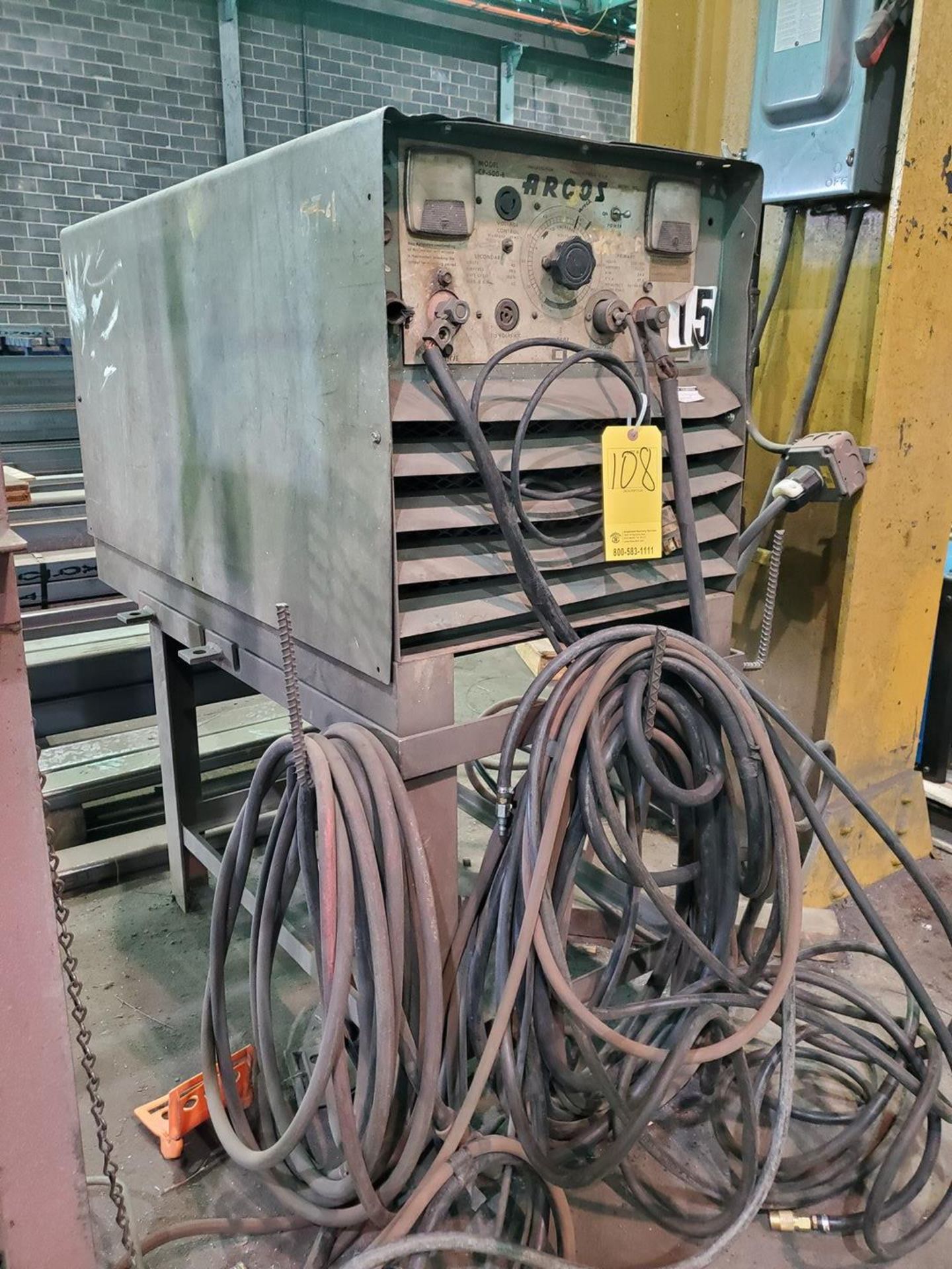 Miller A-CP-500-E Arc Welder 230/460V, 70/35A,3PH, 50/60HZ; W/ S-54A Wire Feeder - Image 3 of 9