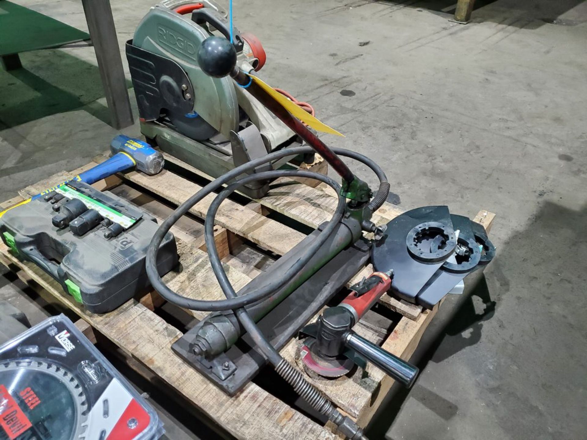 Assorted Material To Inlcude But Not Limited To: 14" Ridgid Chop Saw, Hand Pump, Pittsburgh Socket - Image 4 of 22