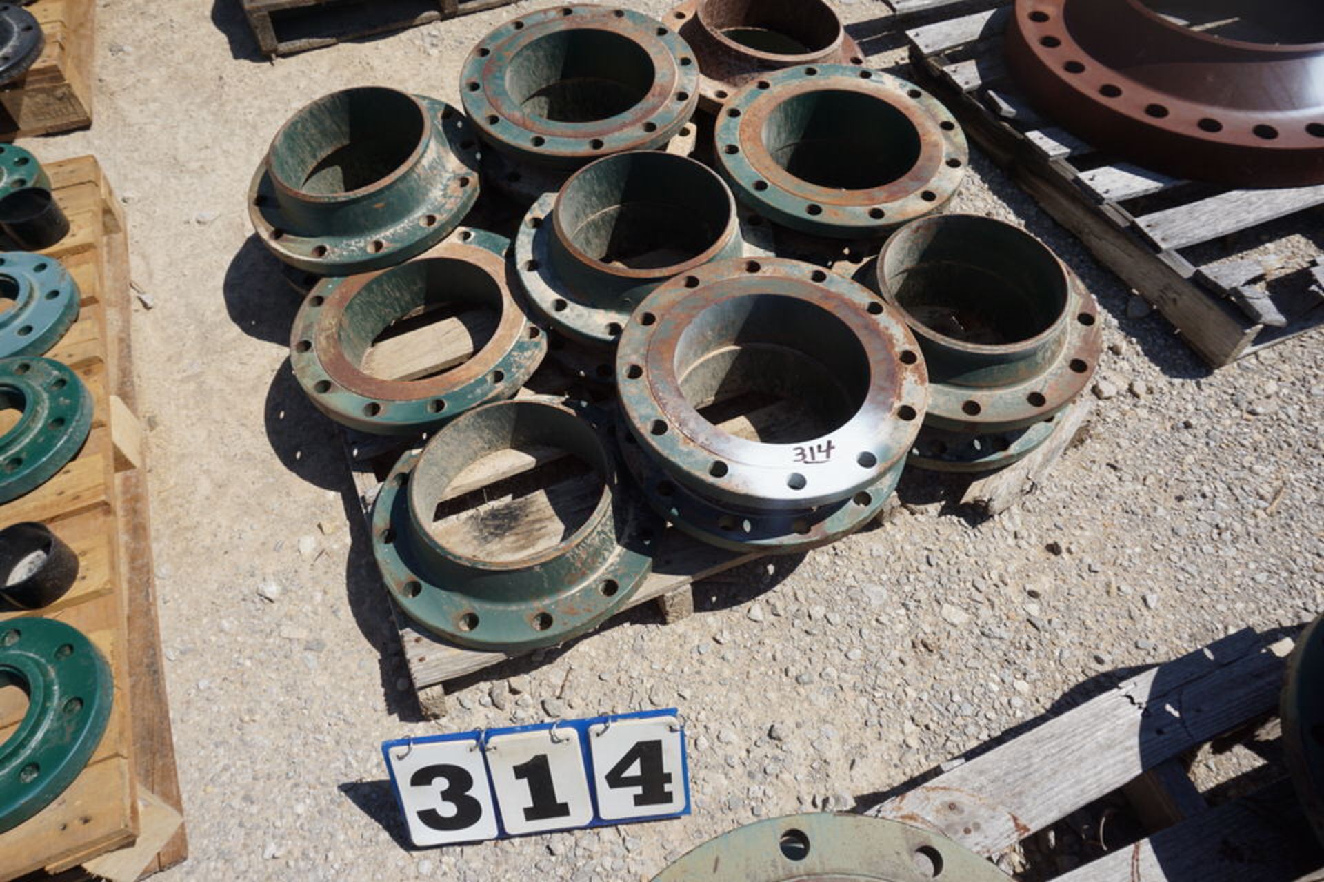 (16) TANK FLANGES APPROX 16" DIA W/ 10" HOLE