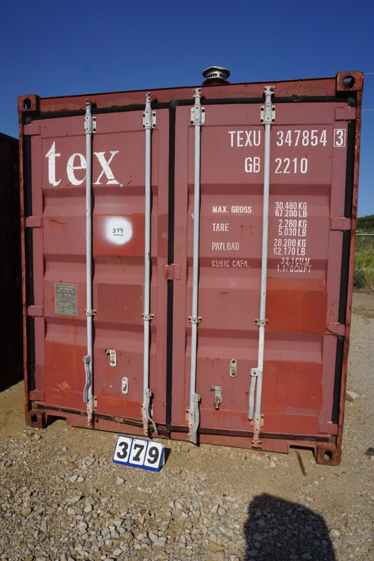 STORAGE CONTAINER 8' X 20' , NO CONTENTS, DELAYED REMOVAL