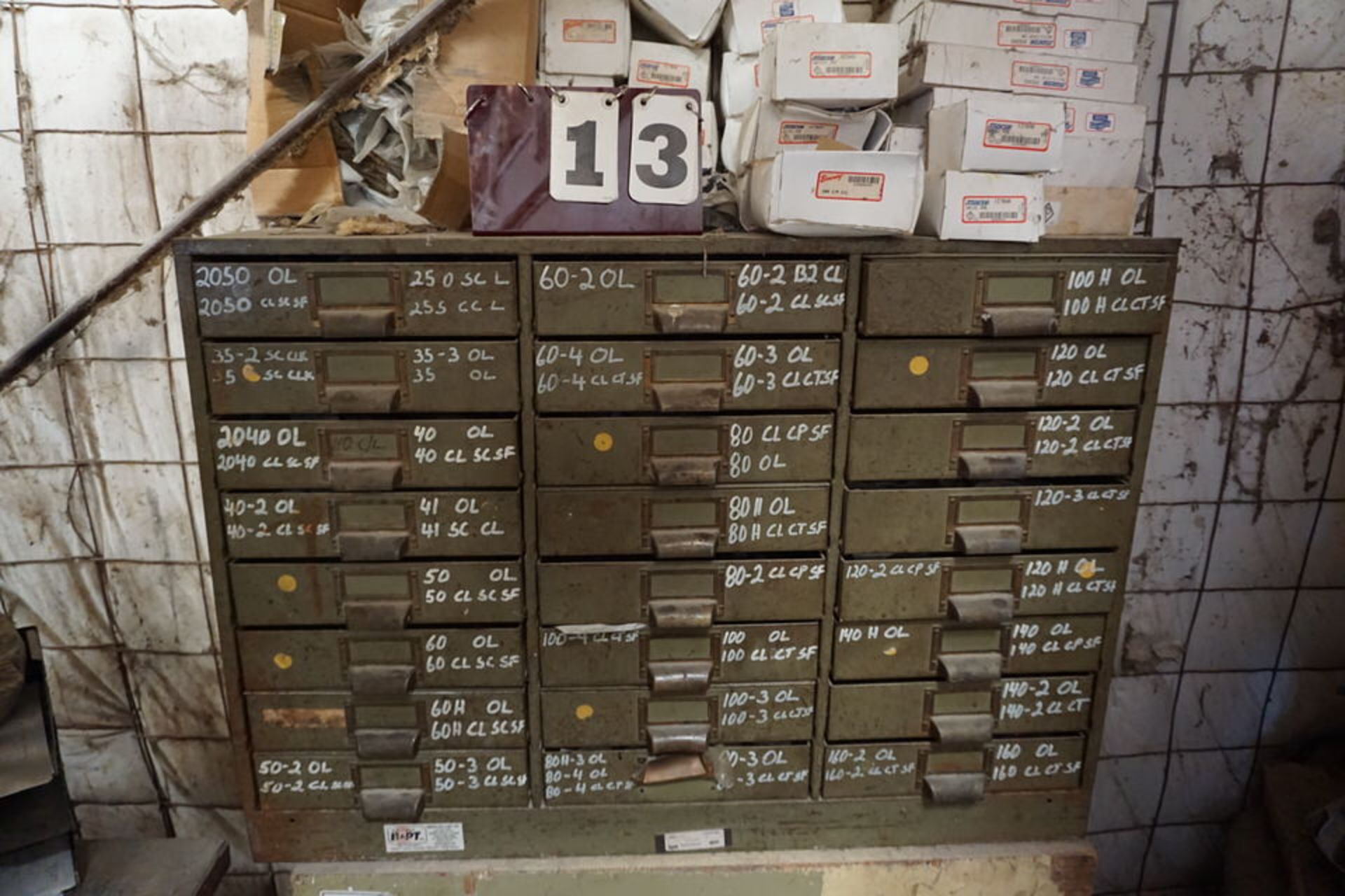 8 DRAWER CABINET W/ ROLLER CHAIN REPAIR PARTS