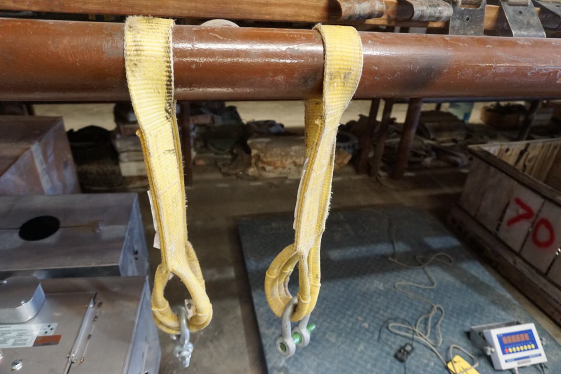 (7) GOOSENECK TRAILER HITCHES, (3) 4 WAY LUG WRENCHES, PALLET PULLER. LIFTING SLING, TRAILER STRAPS - Image 7 of 7