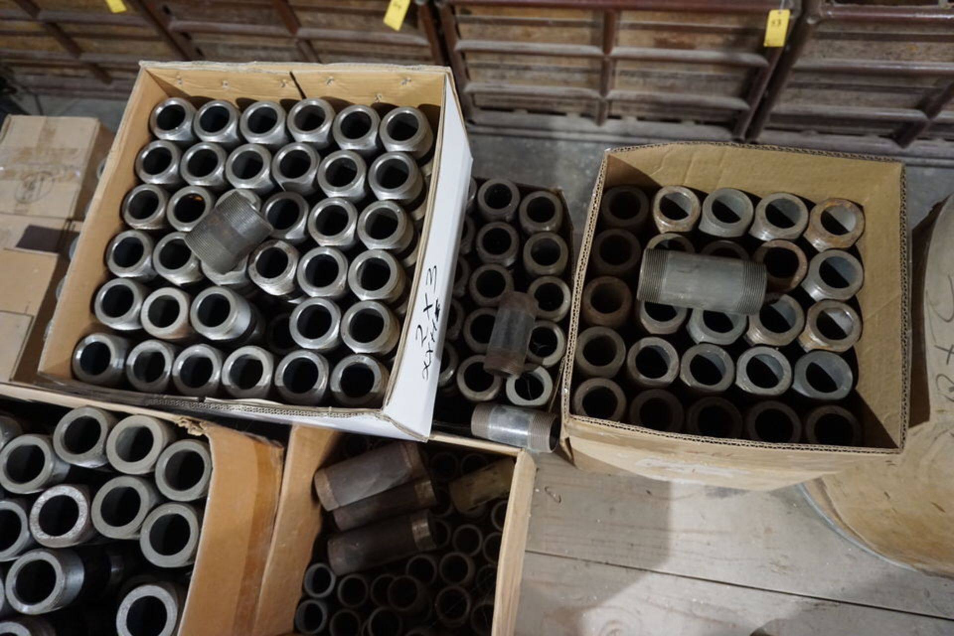 CONT OF TOP OF SHELVES: ASSORT SIZE PIPE NIPPLES, RANGE 1/8"X1" TO 2 1/2"X10" APPROX 3,000 PCS - Image 26 of 34