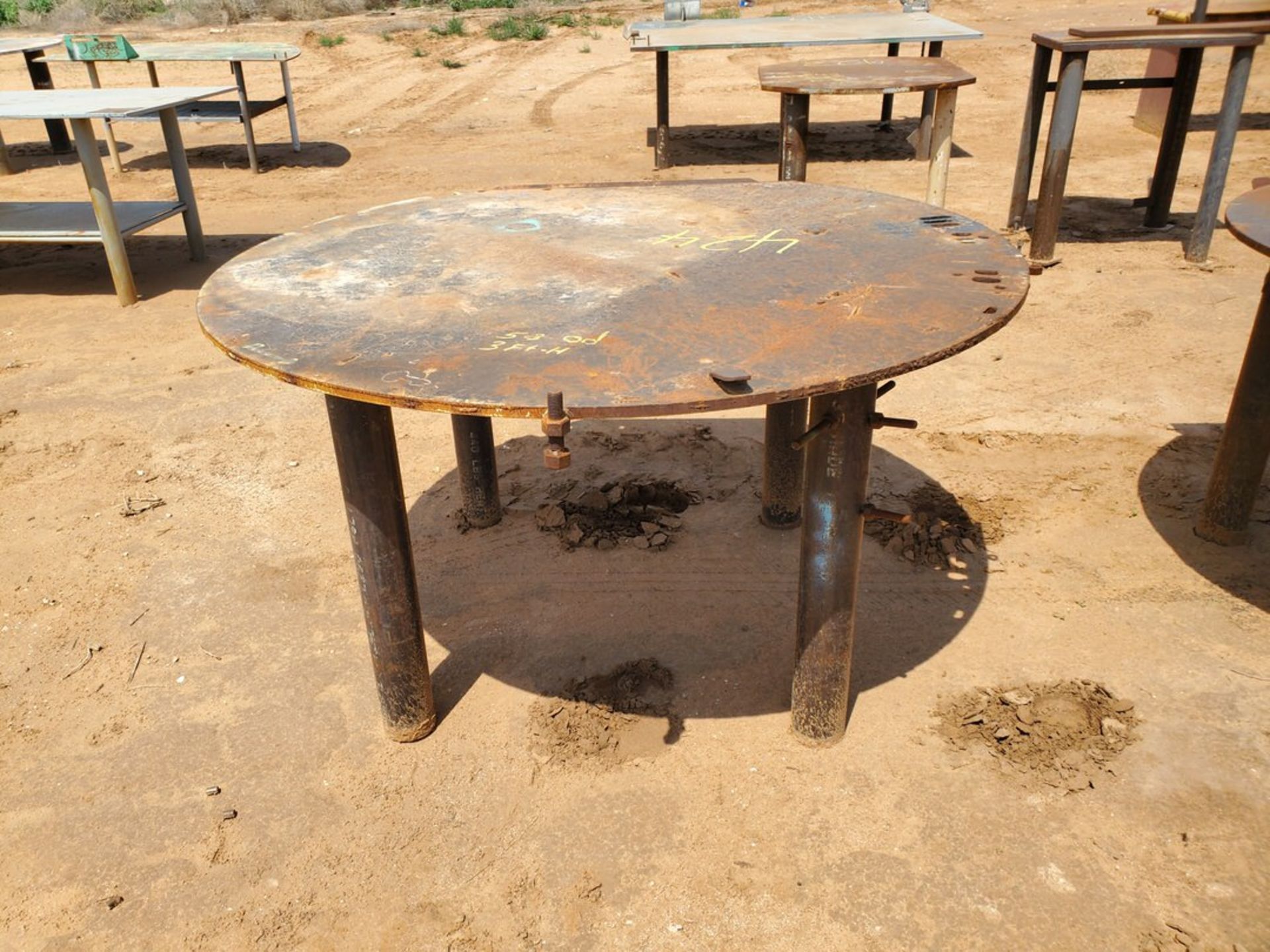 (2) Stl Tables 63"Dia x 36"H - Image 6 of 6