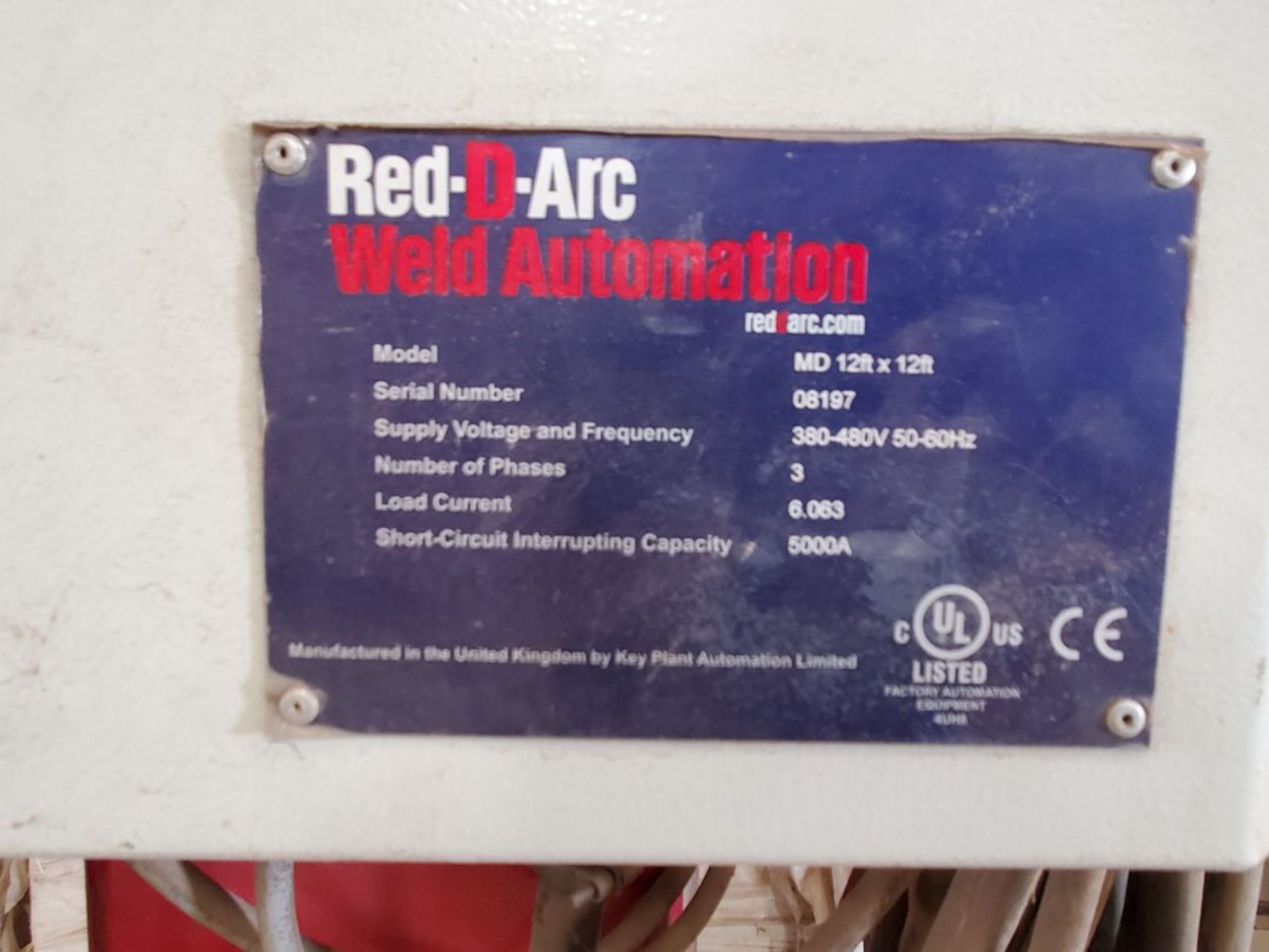 Red-D-Arc MD 12'x12' 12'x12' Manipulator 380-480V, 50/60HZ, 3PH; W/ Red-D-Arc Powersource DC-1000; / - Image 14 of 21