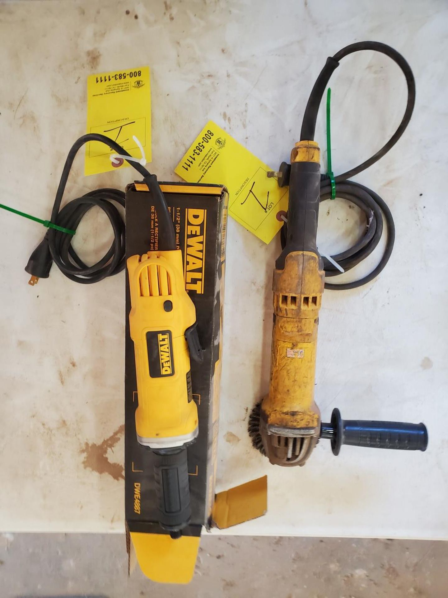 DeWalt (2) Assorted Corded Grinders (1) 4-1/2" Angle Grinder W/ 1-1/2" Die Grinder - Image 4 of 6