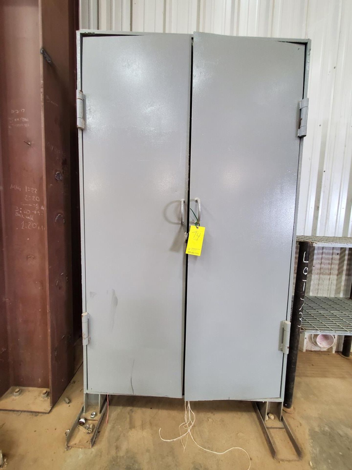 2-Door Stl Matl. Locker W/ Contents