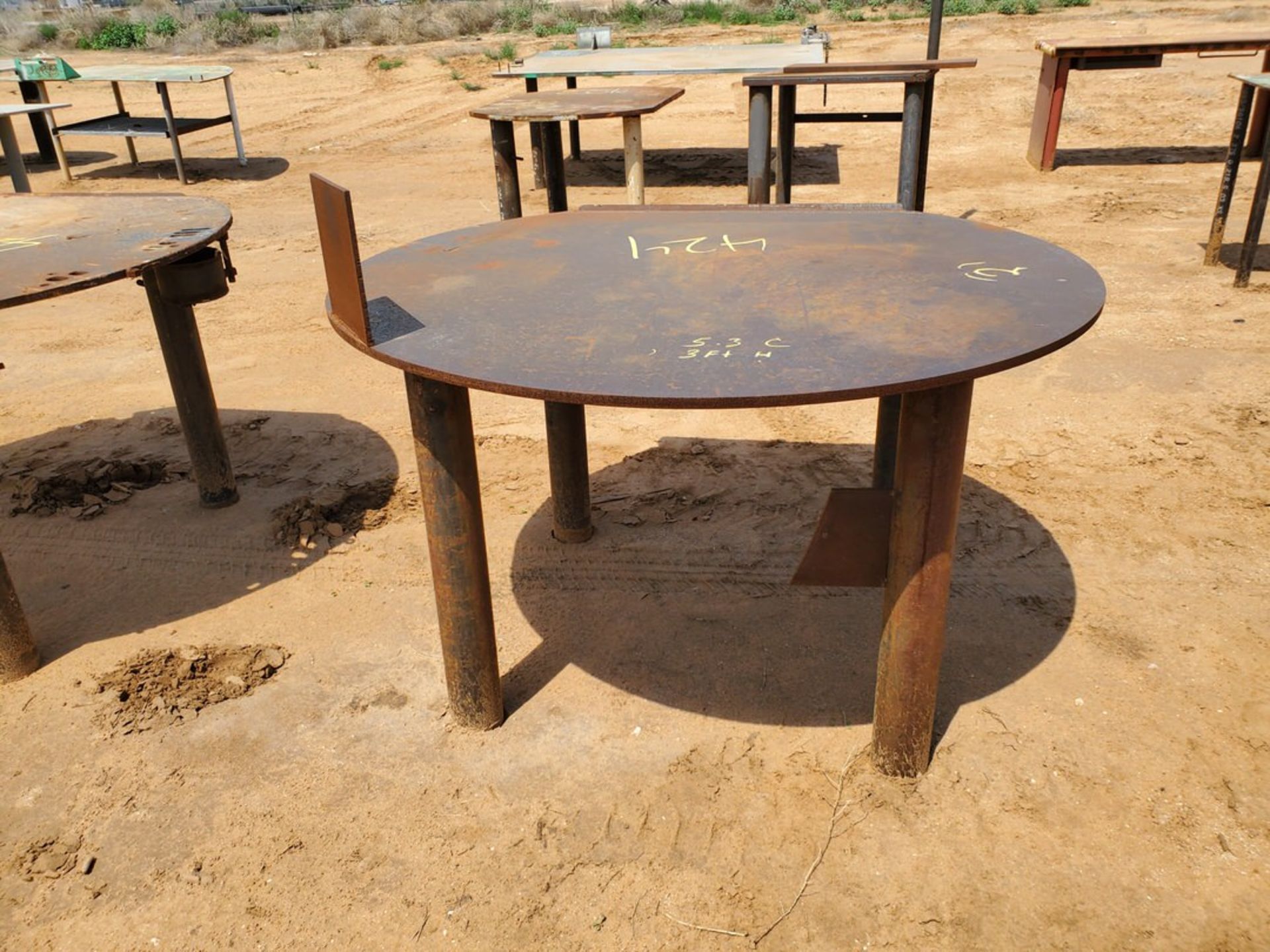 (2) Stl Tables 63"Dia x 36"H - Image 5 of 6