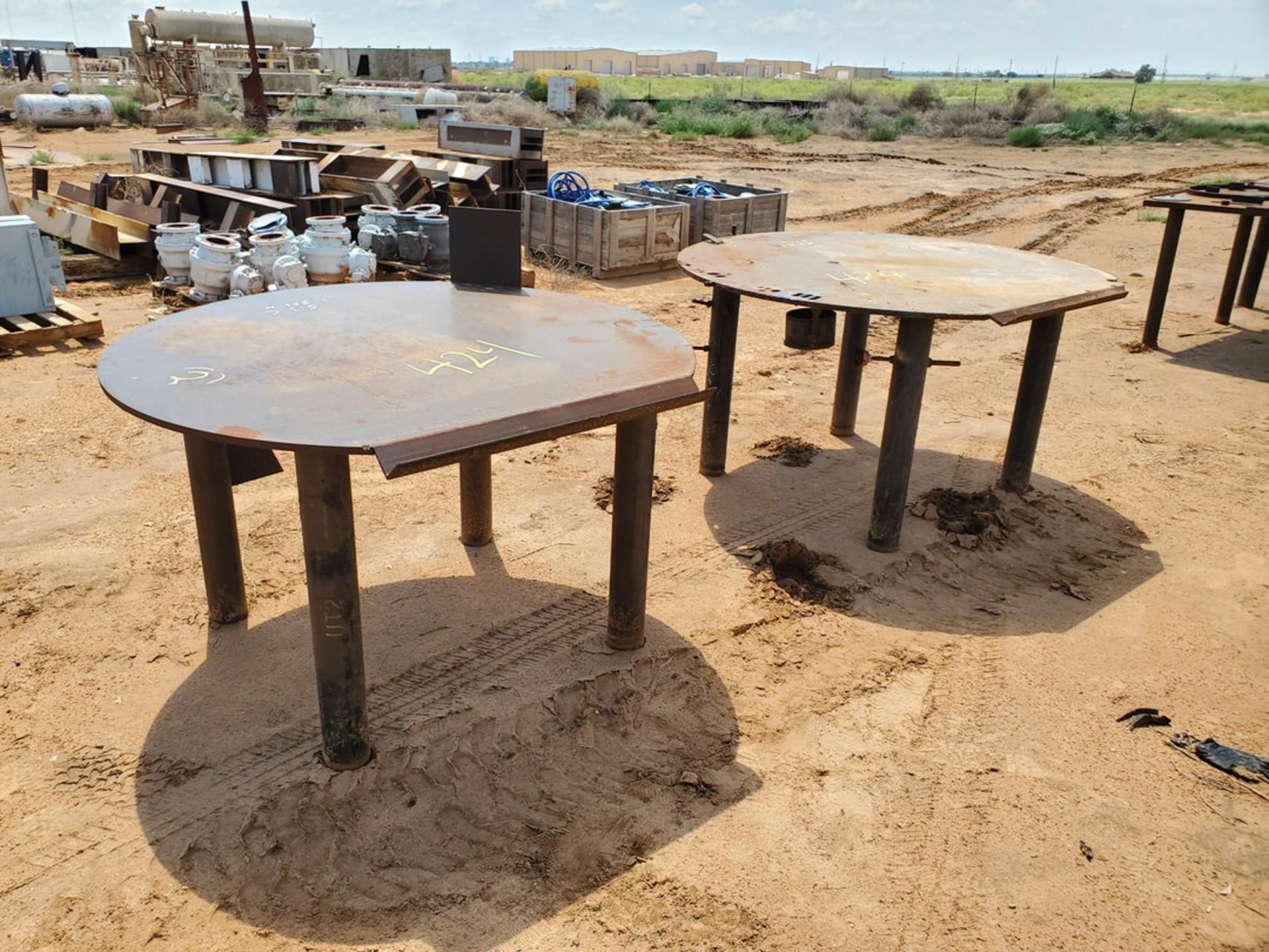 (2) Stl Tables 63"Dia x 36"H