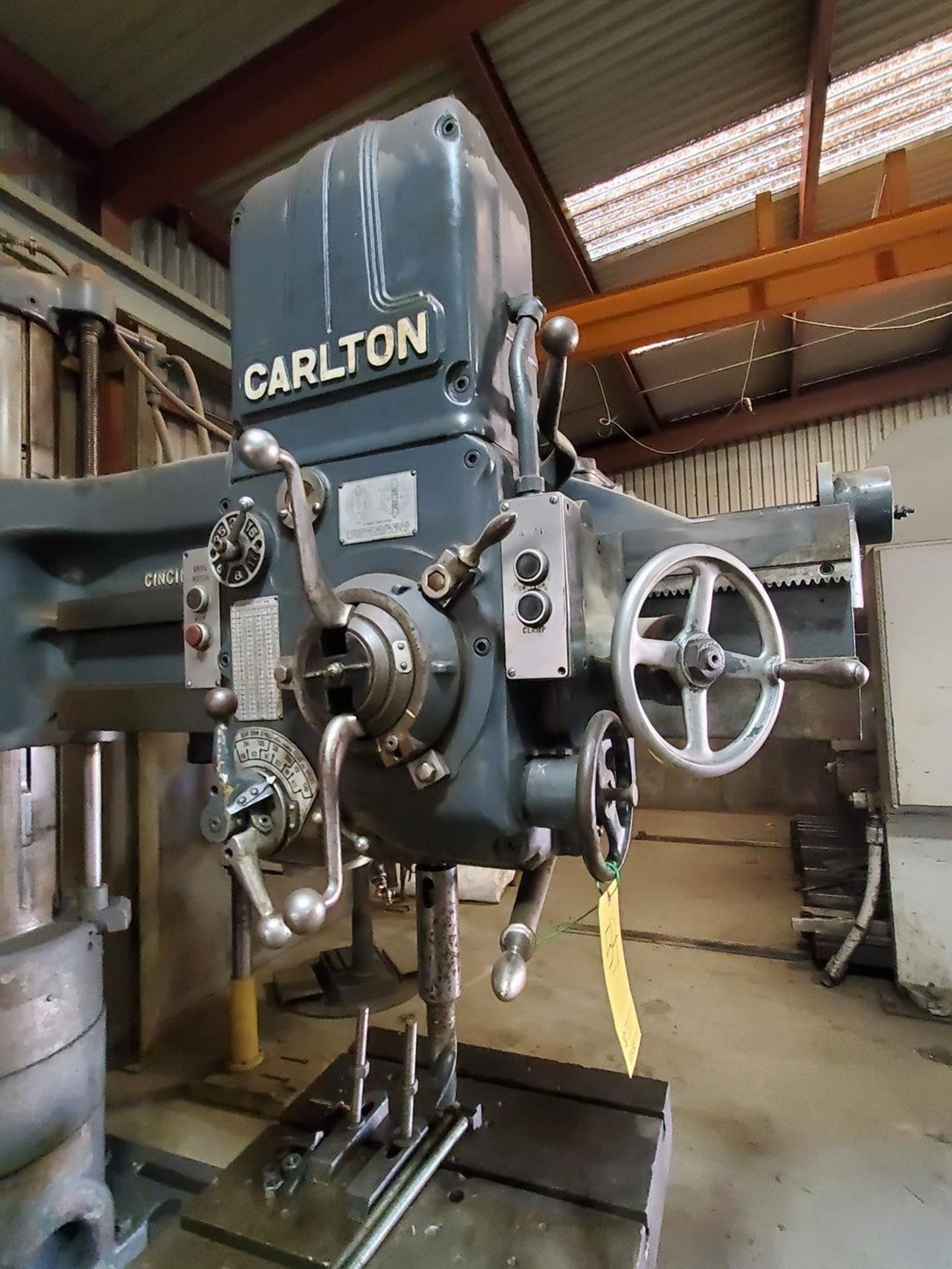 Carlton 4' Arm x 11" Col. Radial Arm Drill Press 1/2HP Motor, 3500RPM, 3PH, 60HZ; 26"Dia. Slotted - Image 7 of 17