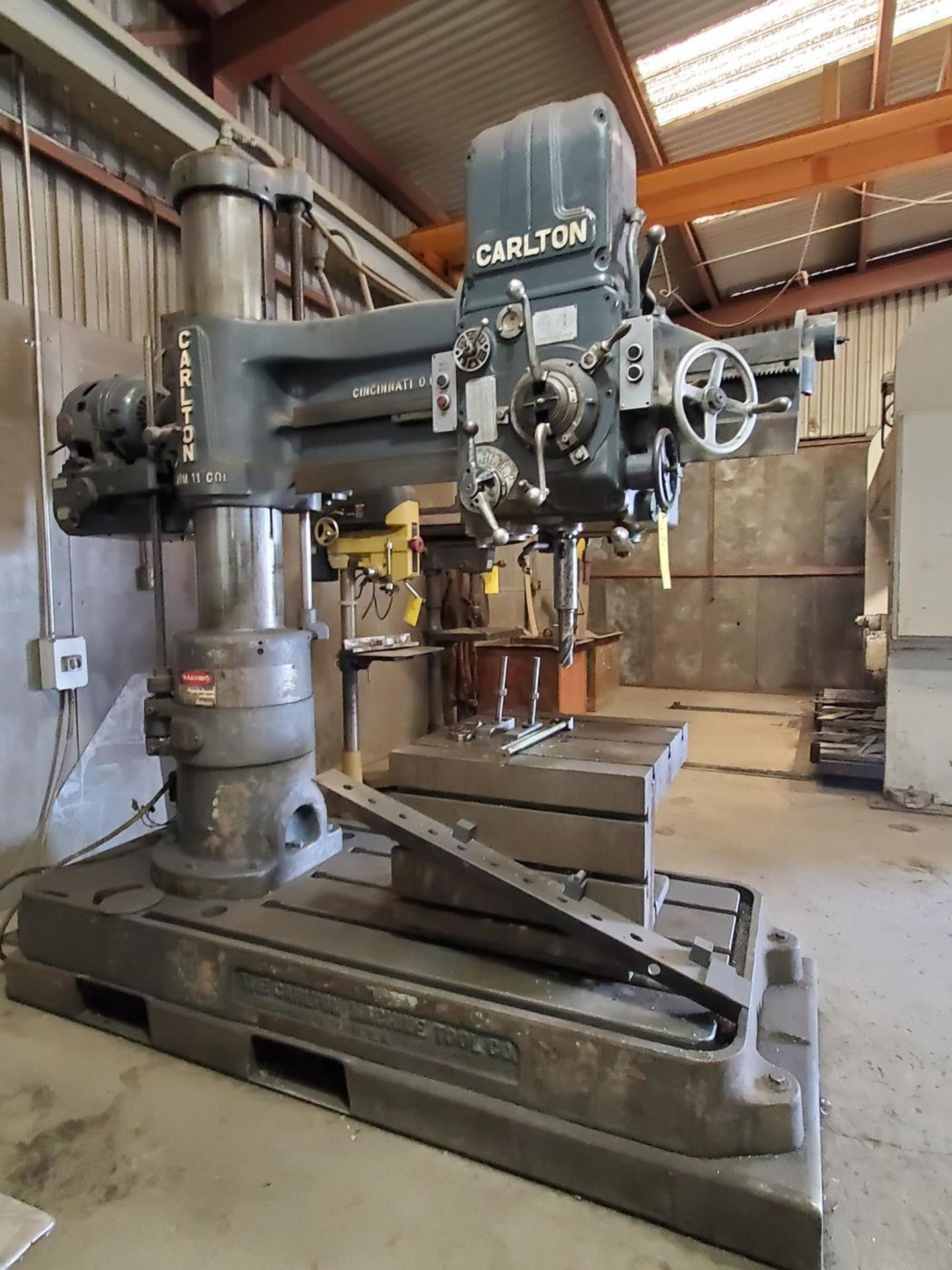 Carlton 4' Arm x 11" Col. Radial Arm Drill Press 1/2HP Motor, 3500RPM, 3PH, 60HZ; 26"Dia. Slotted - Image 3 of 17